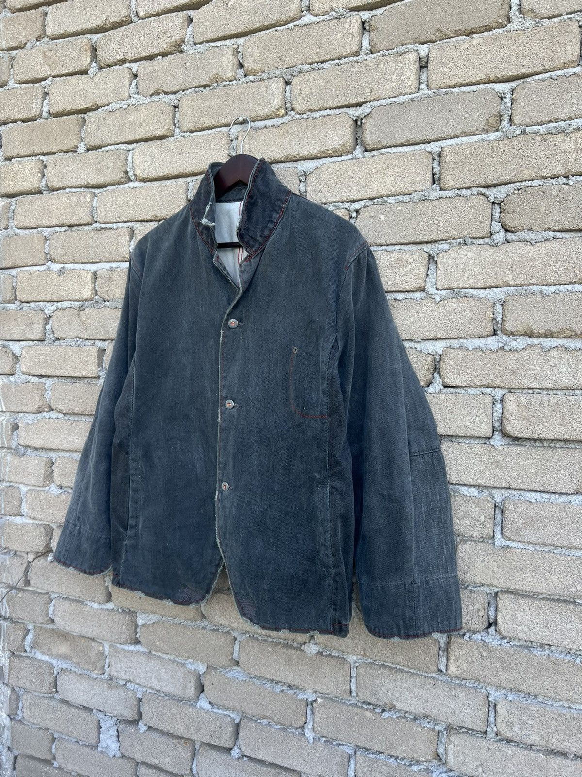 Japanese Brand Royal Blue Denim Jacket Button Up Size US L / EU 52-54 / 3 - 4 Thumbnail