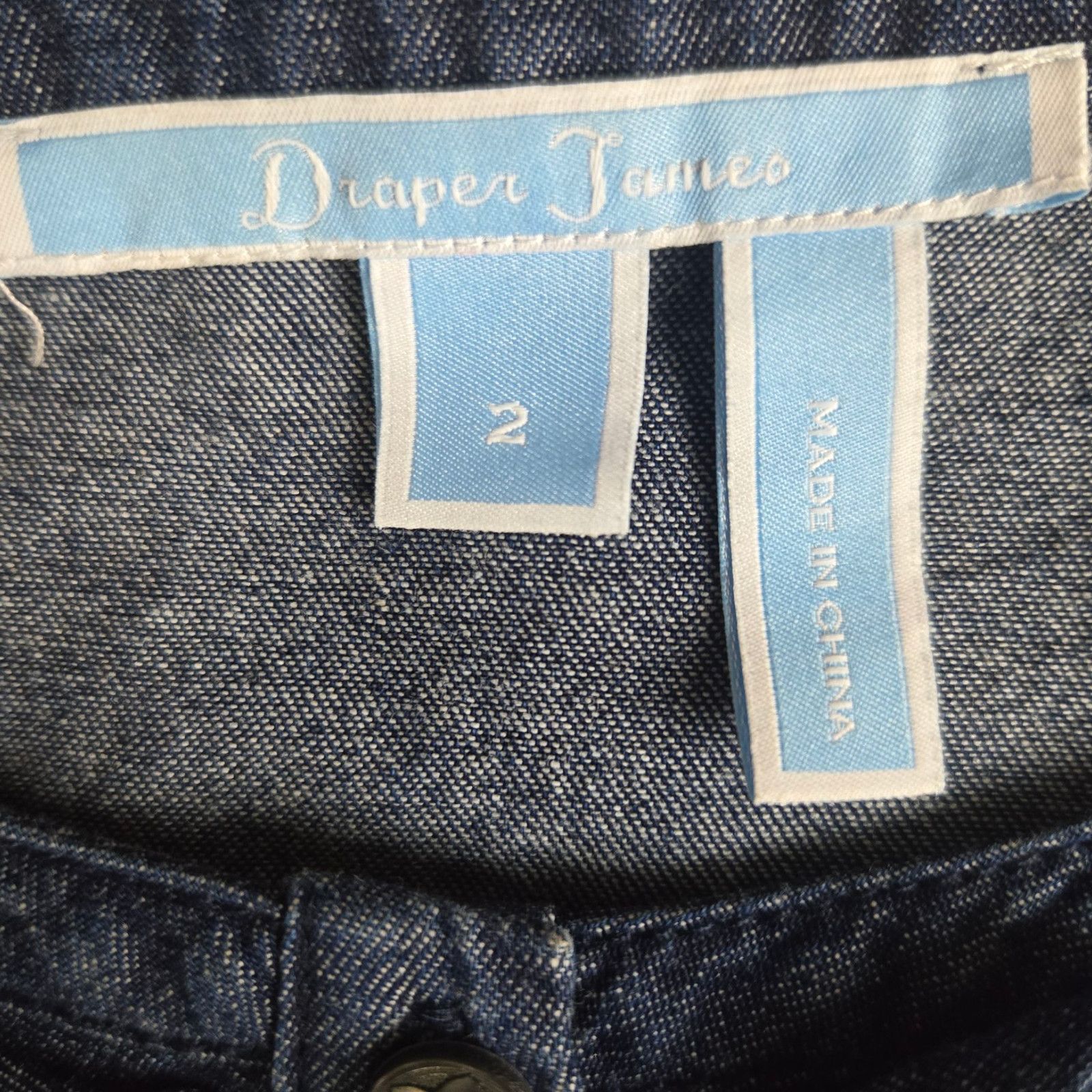 Other Draper James Denim Ruffle Front Bell Sleeve Dress Size 2 Size XS / US 0-2 / IT 36-38 - 6 Thumbnail