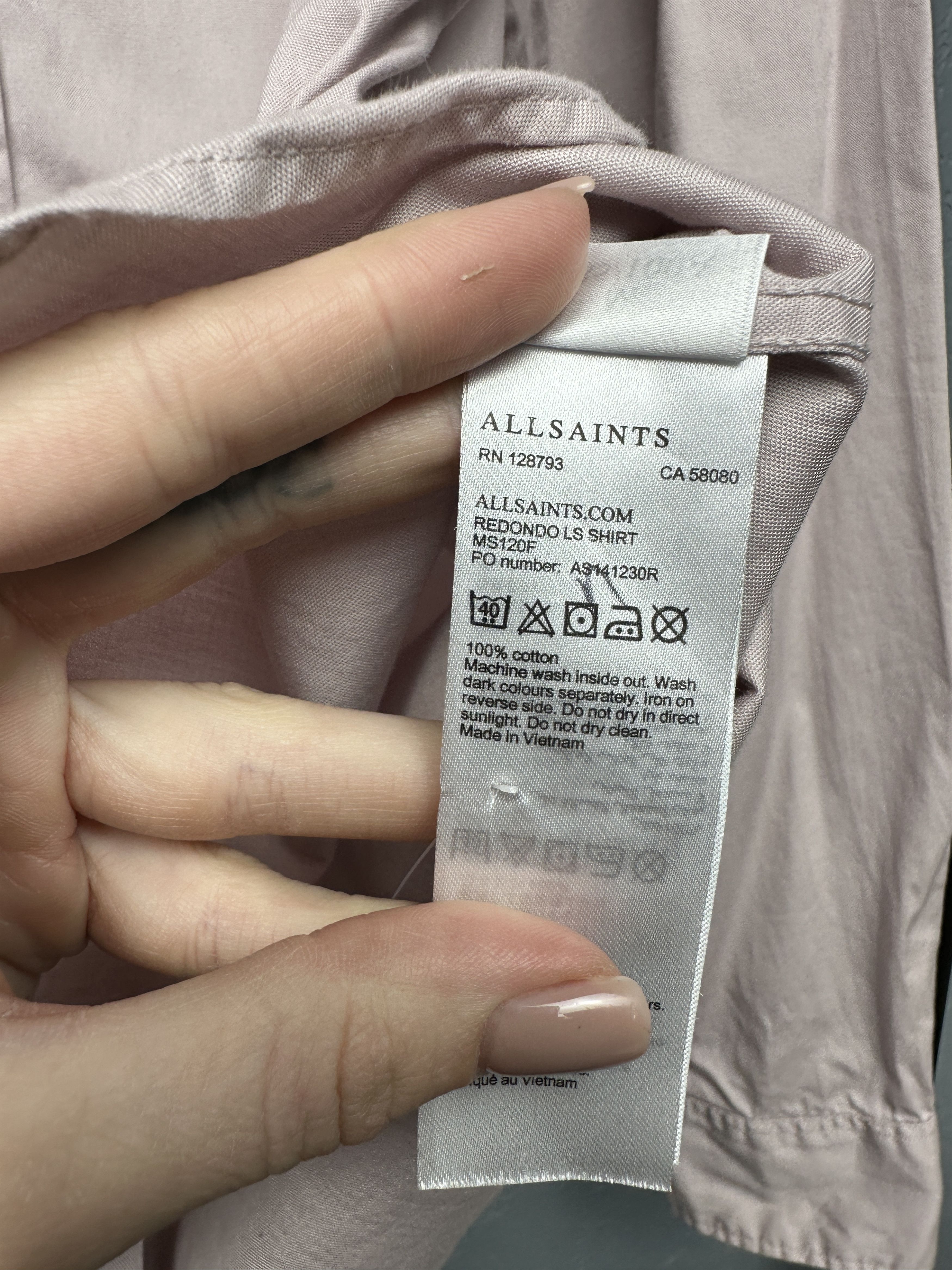 Allsaints Allsaints Mens Redondo Long Sleeve Shirt Size US M / EU 48-50 / 2 - 7 Thumbnail