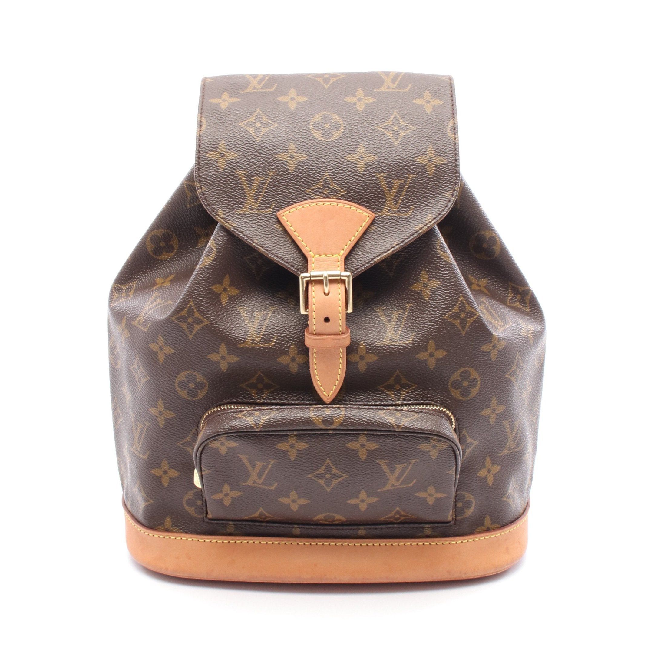 Louis Vuitton Louis Vuitton Montsouris Mm Monogram Backpack Rucksack Leather Brown Size ONE SIZE - 1 Thumbnail