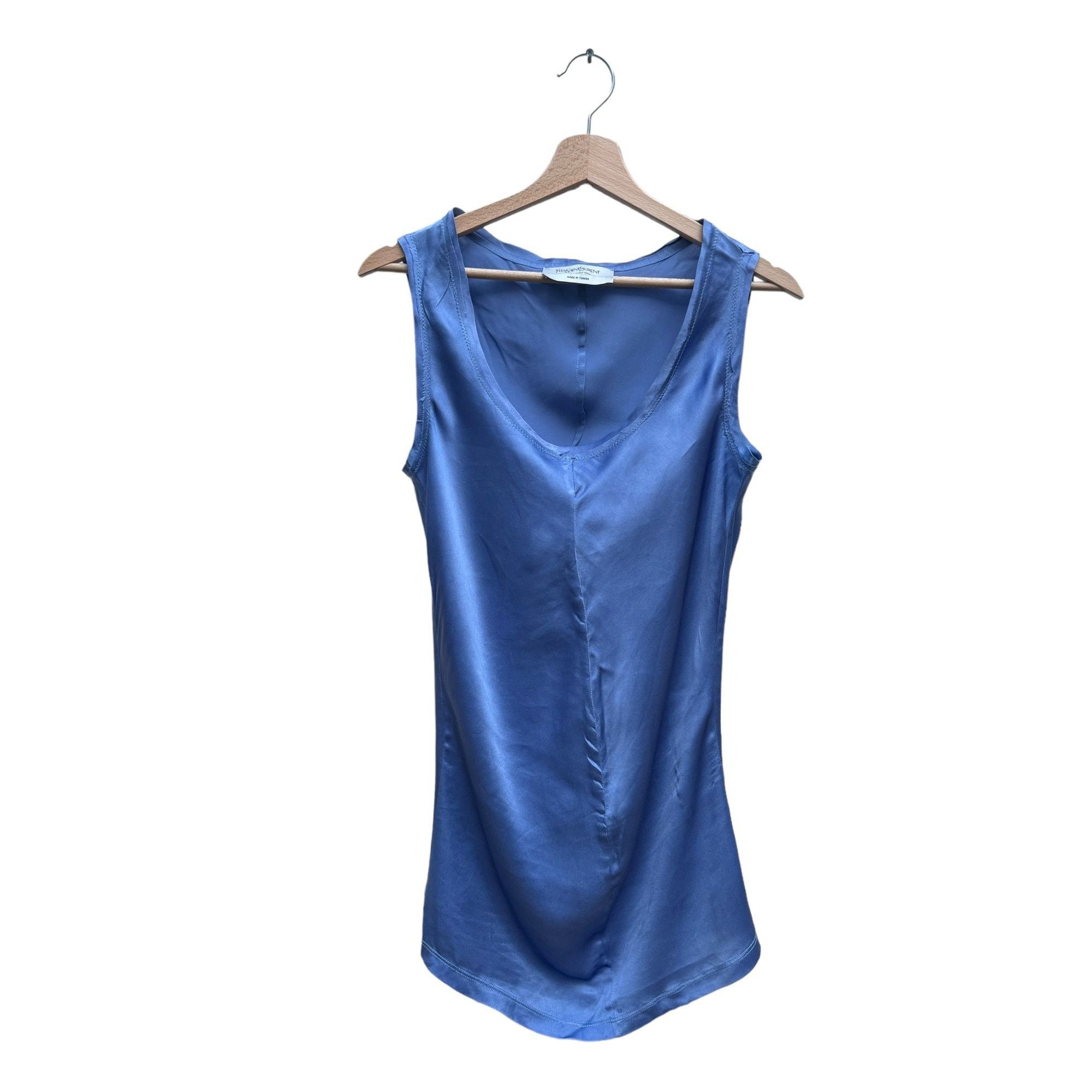 SS 2010 Blue Silk Top Blouse