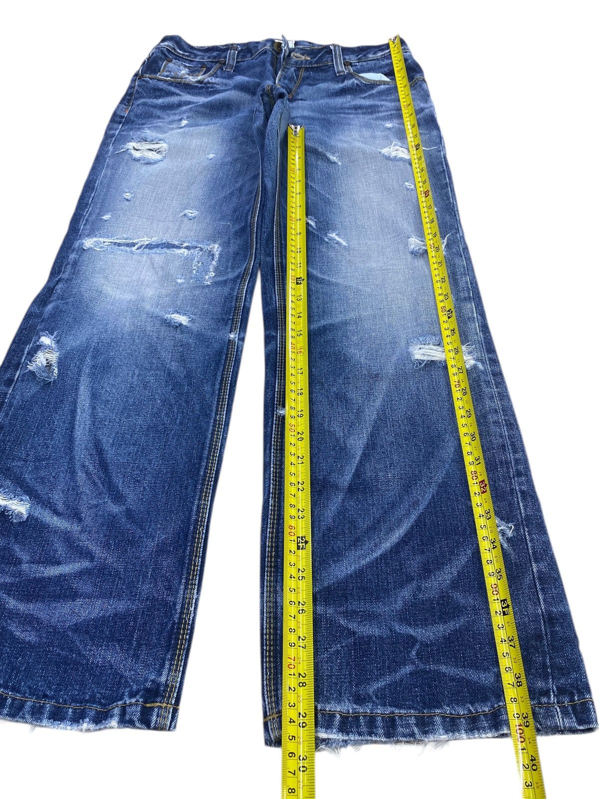 Japanese Brand Japanese Brand Faded Wash Style Ripped Jeans Size US 32 / EU 48 - 6 Thumbnail