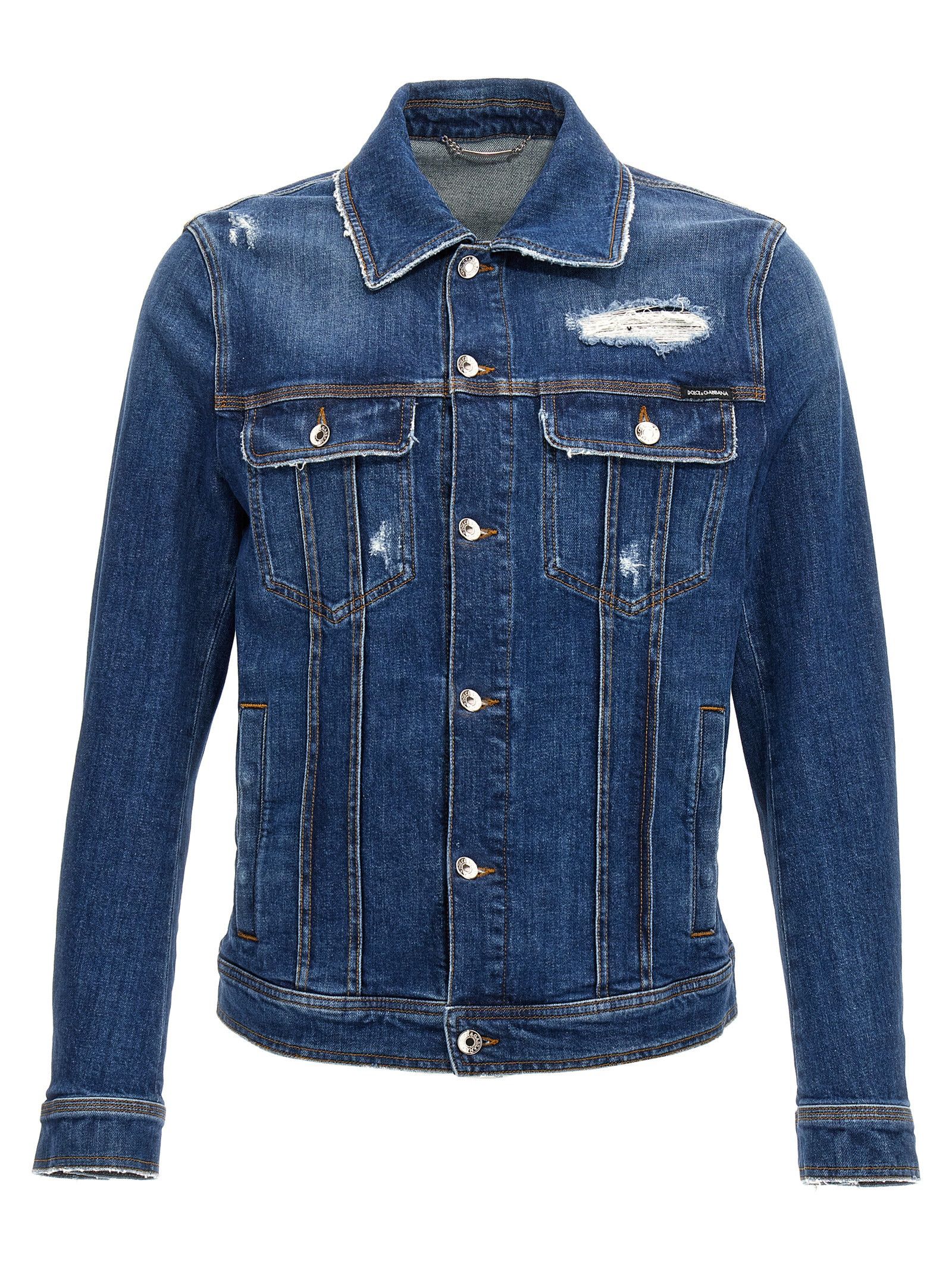 Dolce & Gabbana Denim Jacket With Used Effect Size US M / EU 48-50 / 2 - 1 Thumbnail