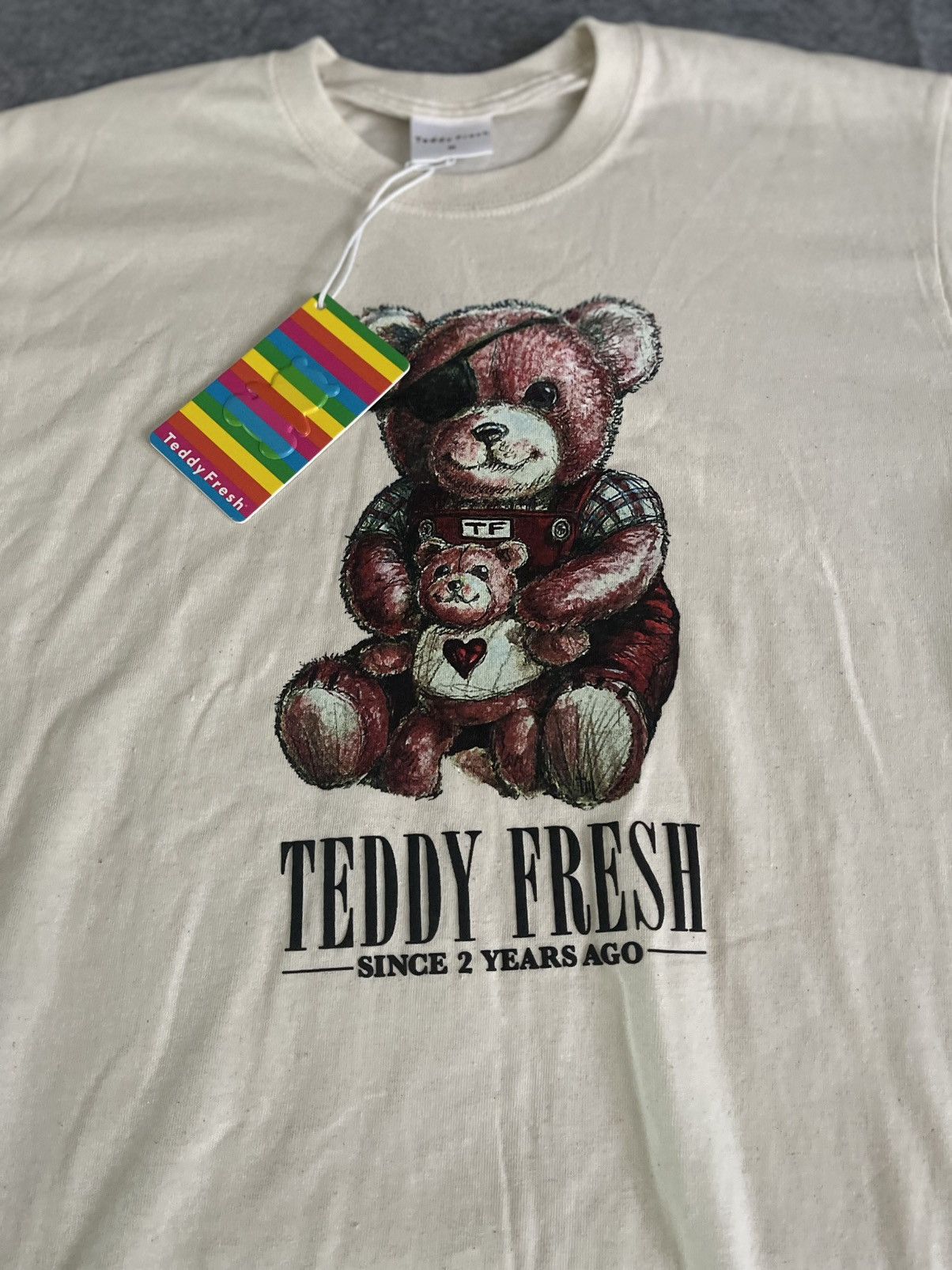 Teddy Fresh Teddy Fresh Beige T shirt Med Size US M / EU 48-50 / 2 - 1 Thumbnail
