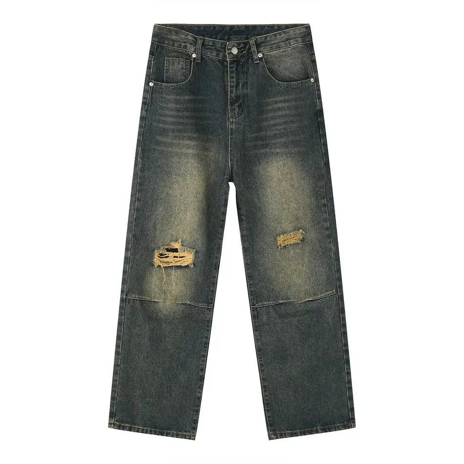Japanese Brand Retro loose ripped high street jeans Size US 32 / EU 48 - 5 Thumbnail