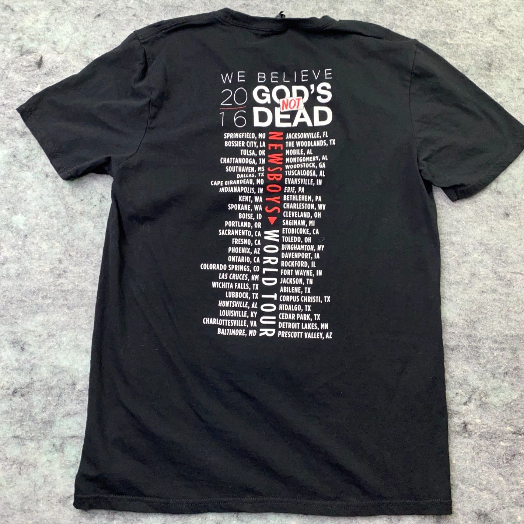 Vintage Newsboys Shirt Mens Adult Black Concert Tee Love Riot Gods Not Dead Tour 2016 XS? Size US S / EU 44-46 / 1 - 6 Thumbnail
