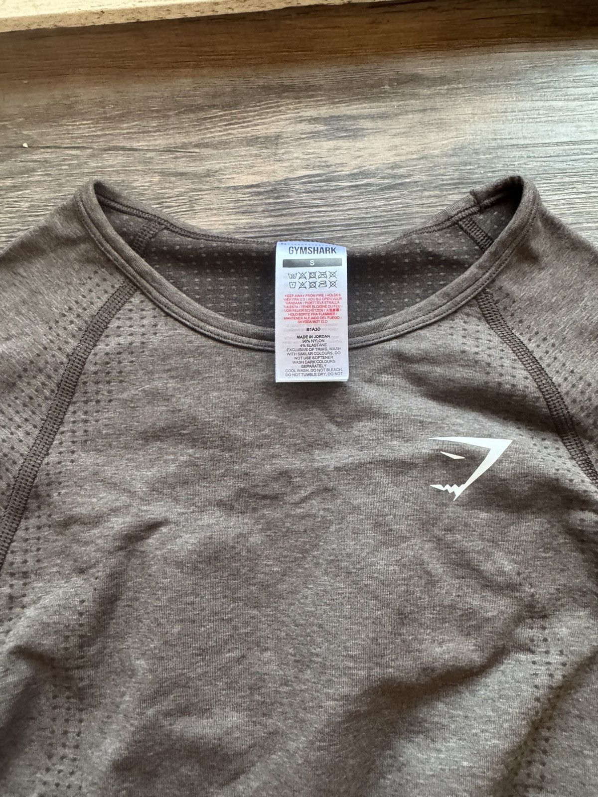 Gymshark Brown gymshark long sleeve crop top Size S / US 4 / IT 40 - 2 Thumbnail