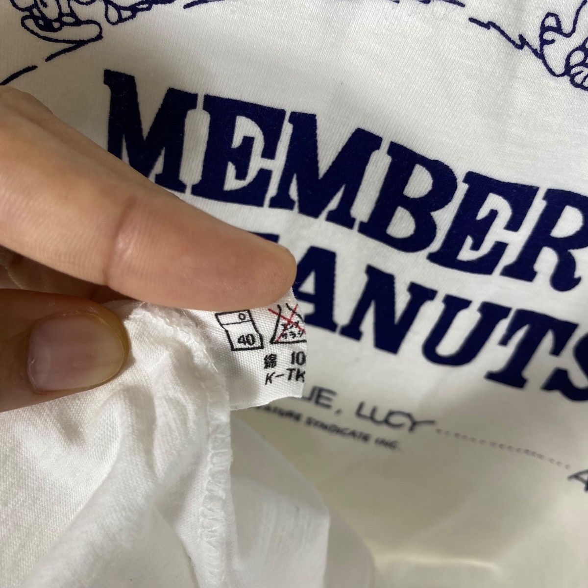 Vintage Vintage 80's MEMBER OF PEANUTS Cartoon Graphic Tee Shirt Size US M / EU 48-50 / 2 - 7 Thumbnail
