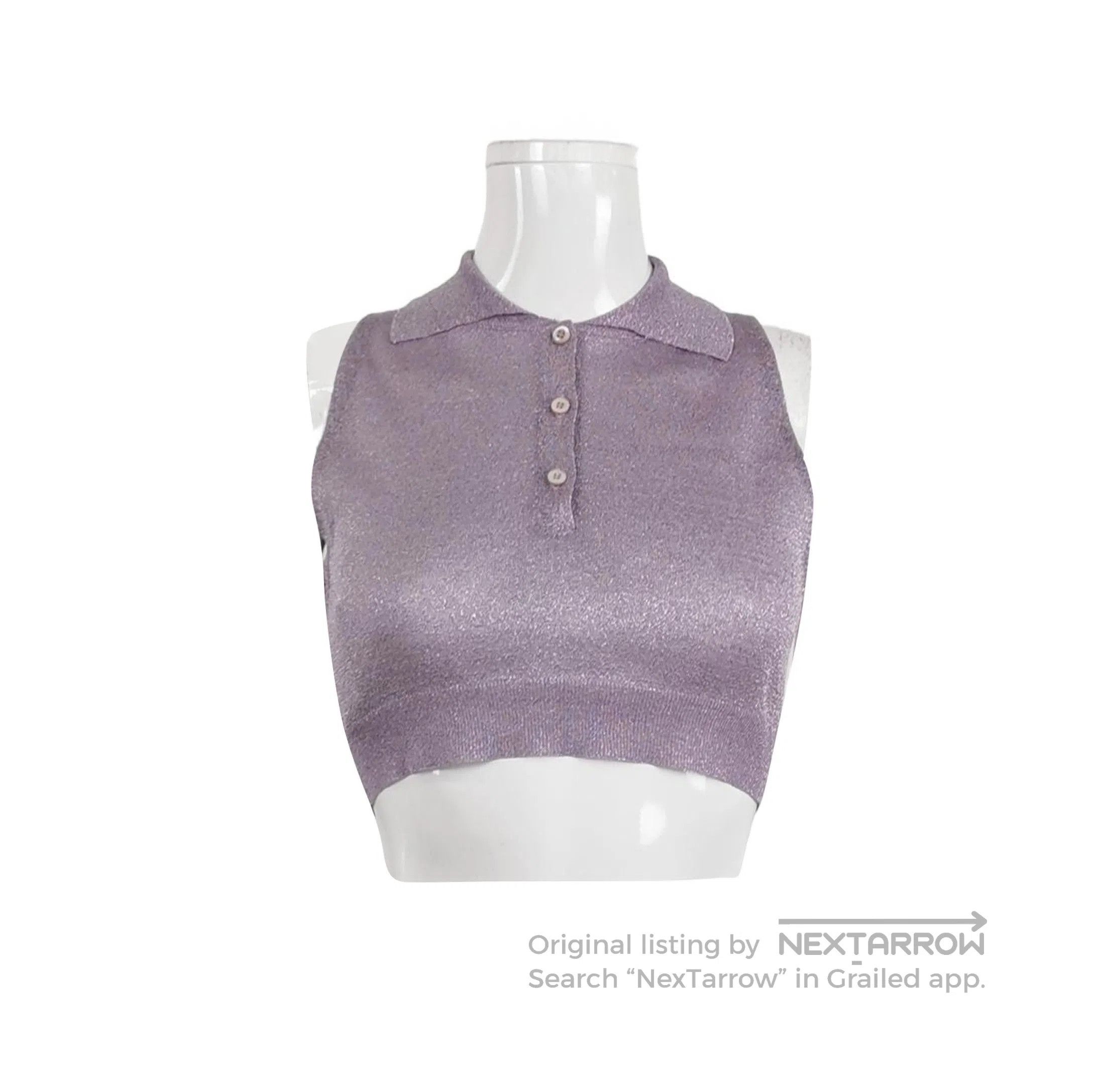 Prada Prada Sleeveless Cropped Top in Purple . Size XXS / US 00 / IT 34 - 1 Thumbnail