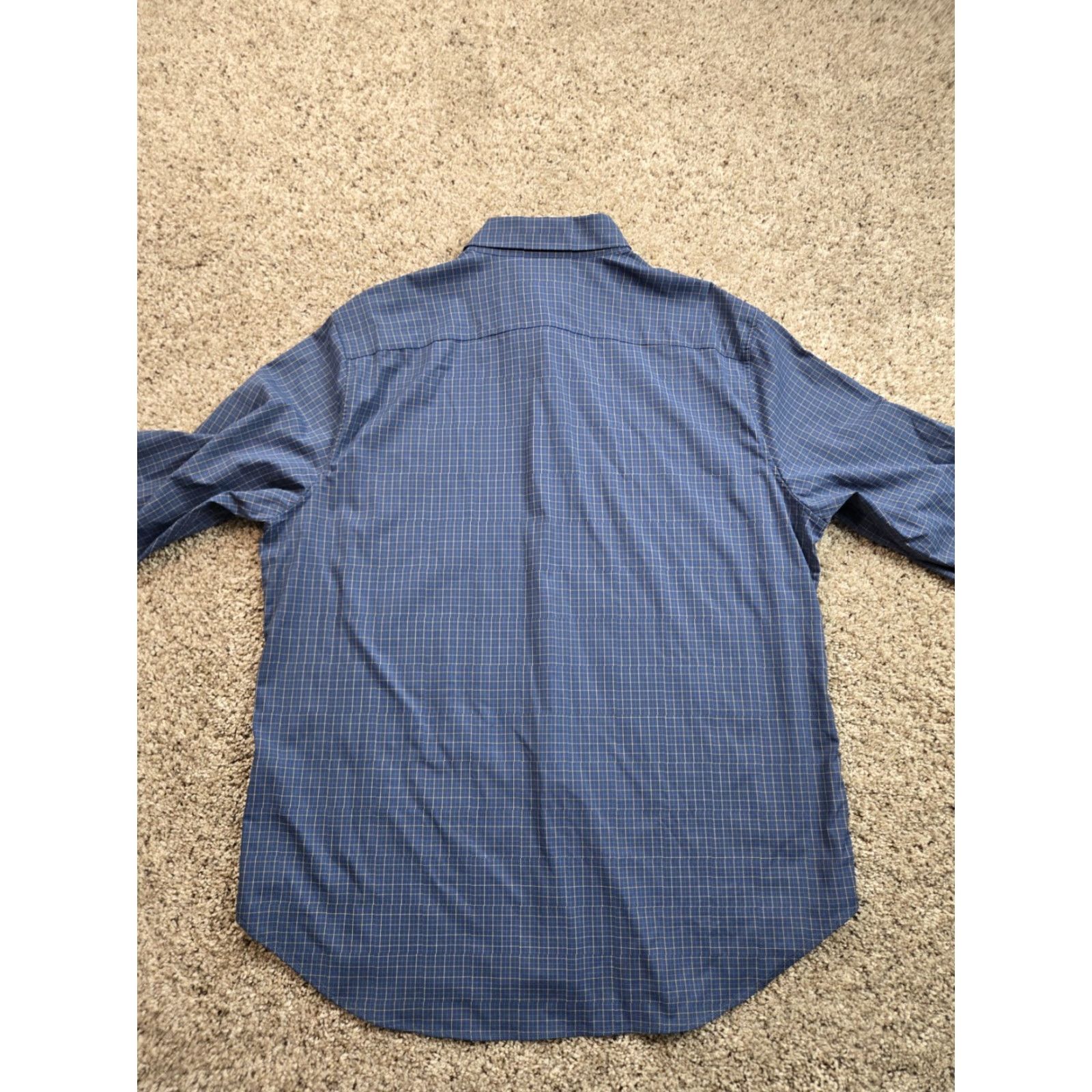 Bonobos Bonobos Shirt XL Men Blue Check Standard Fit Long Sleeve Button Up Nylon Stretch Shirt Size US XL / EU 56 / 4 - 6 Thumbnail