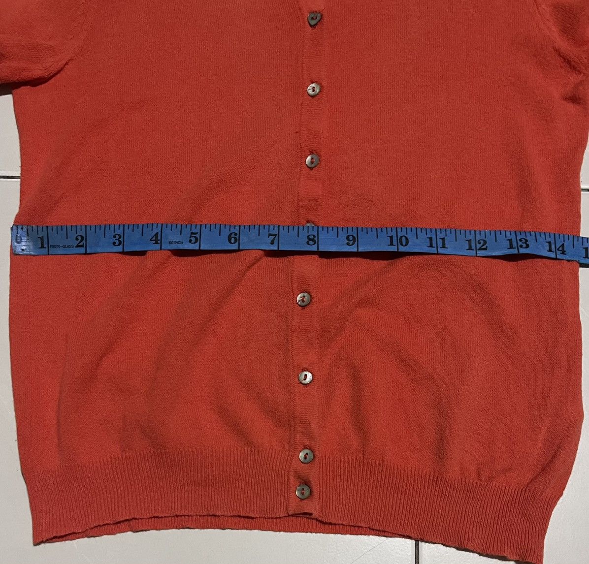 Japanese Brand Earth Music & Ecology Light Orange Knitwear Cardigan #S1204 Size S / US 4 / IT 40 - 10 Thumbnail