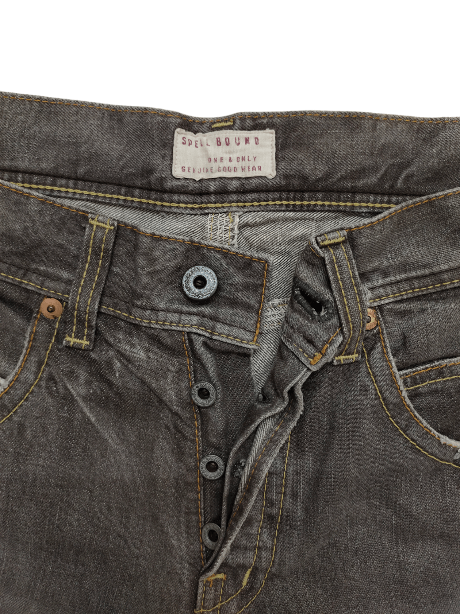Spellbound Vintage 90s Spellbound Clawmark Distress Faded Denim Jeans Size US 34 / EU 50 - 16 Thumbnail