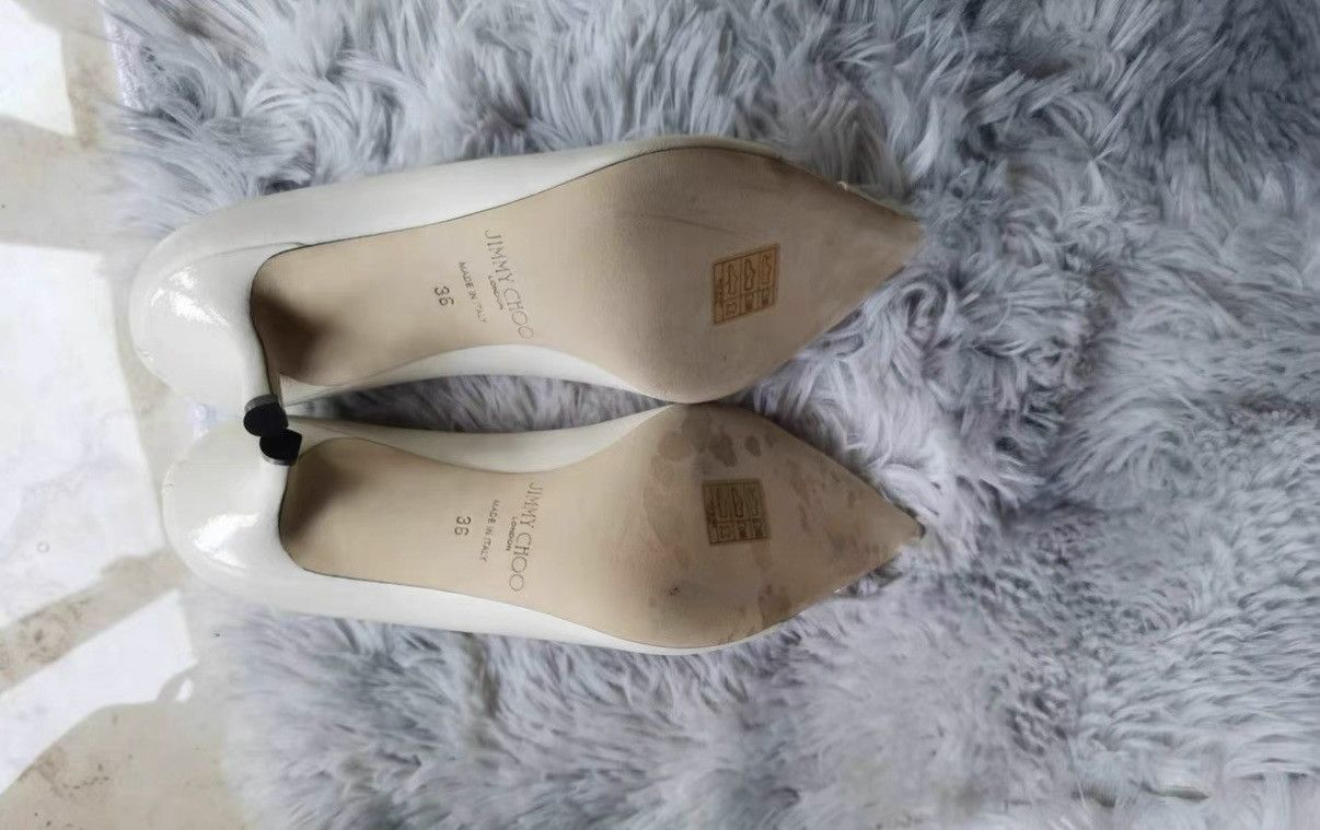 Jimmy Choo Jimmy Choo mesh panel off-white high heels Size US 6 / IT 36 - 4 Thumbnail