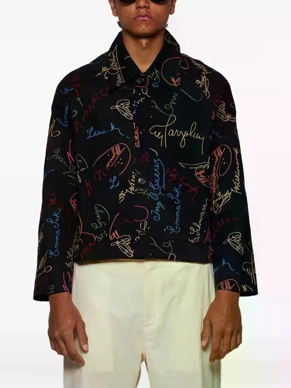 Bode o1mle0226 Signature Scrawl Jacket in Black Size US M / EU 48-50 / 2 - 3 Thumbnail