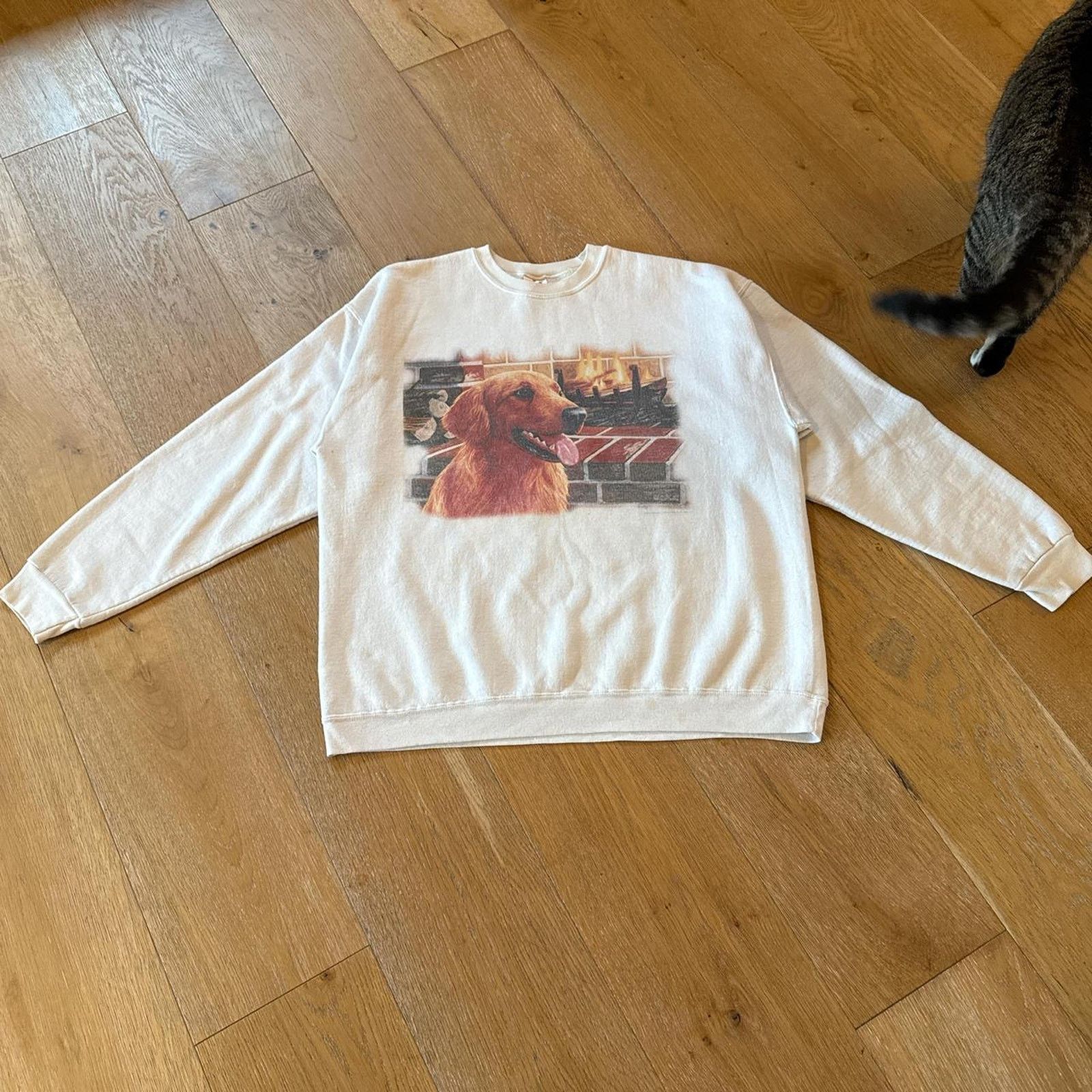 Hanes Vintage 2001 golden retriever crewneck Size US L / EU 52-54 / 3 - 3 Thumbnail