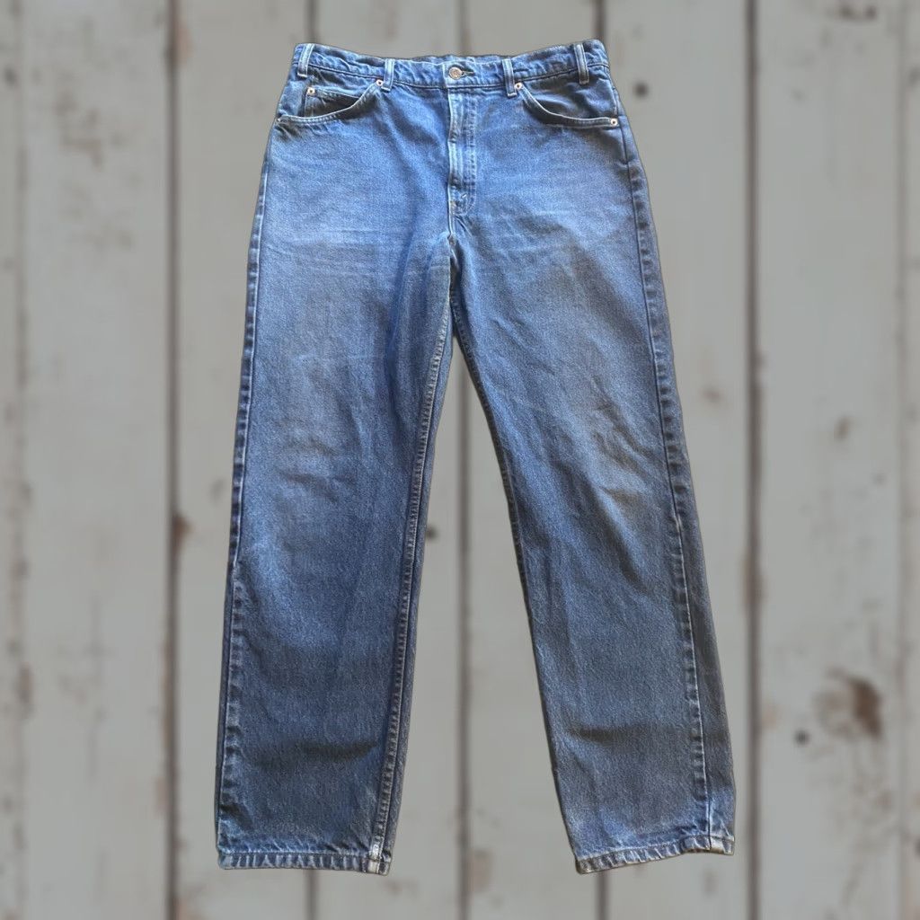 Levi's VINTAGE Levi’s Jeans Orange Tab Denim Straight Fit Mens 35x30 Blue 30 Inseam Size US 35 - 1 Thumbnail
