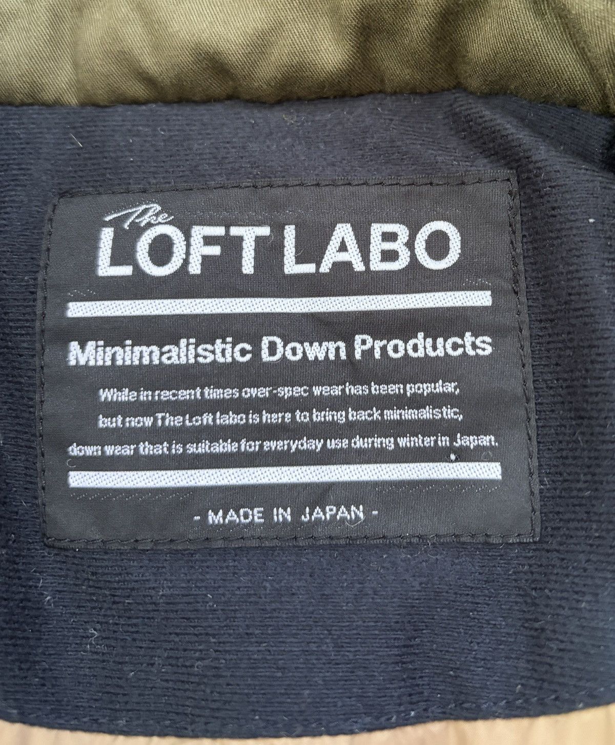Japanese Brand The Loft Labo Olive Green Down Coat Made in Japan 1/Small Size US S / EU 44-46 / 1 - 5 Thumbnail
