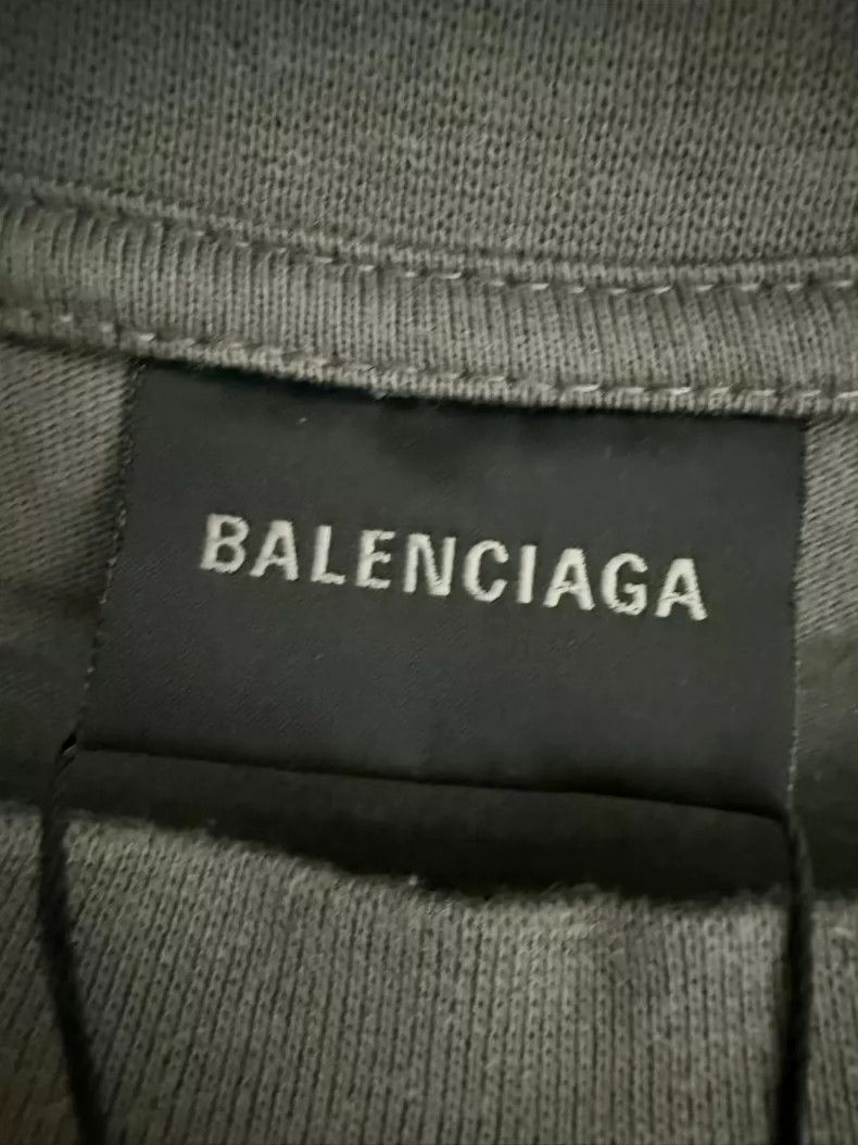Balenciaga Balenciaga Smoke Grey Cola Printed Short Sleeve Destructio Size US XS / EU 42 / 0 - 3 Thumbnail