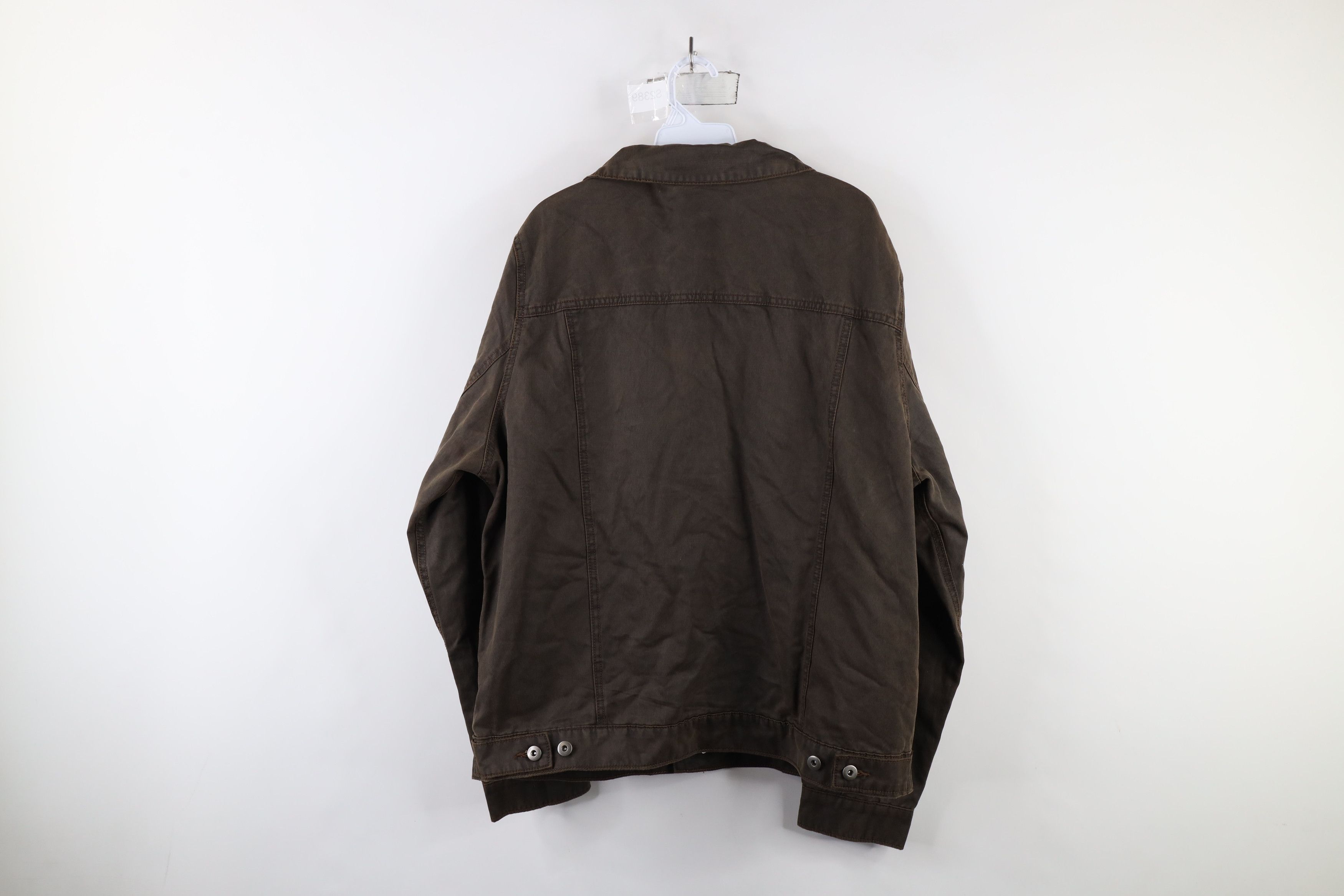 Vintage Vintage 90s Streetwear Waxed Cotton Trucker Jacket Brown Size US L / EU 52-54 / 3 - 12 Thumbnail