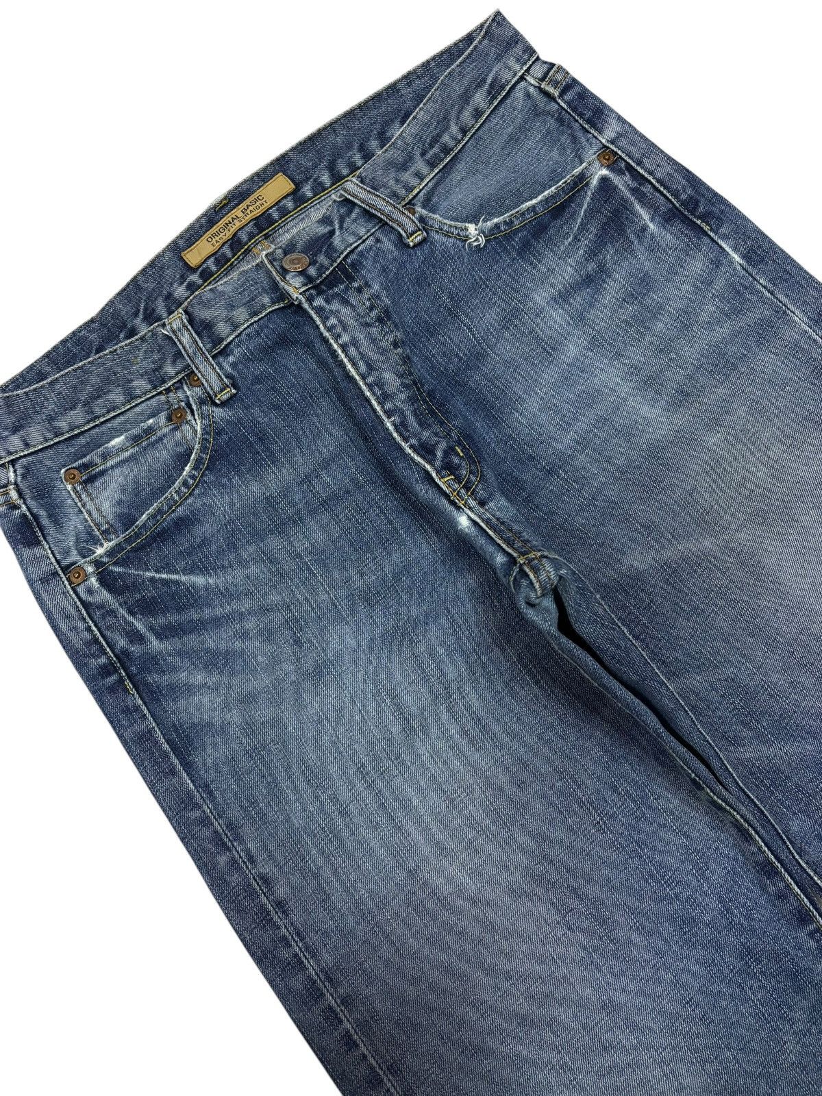 Japanese Brand × Kaihara Denim Vintage Kaihara Uniqlo S-003 Faded Blue Washed Jeans Size US 32 / EU 48 - 3 Thumbnail