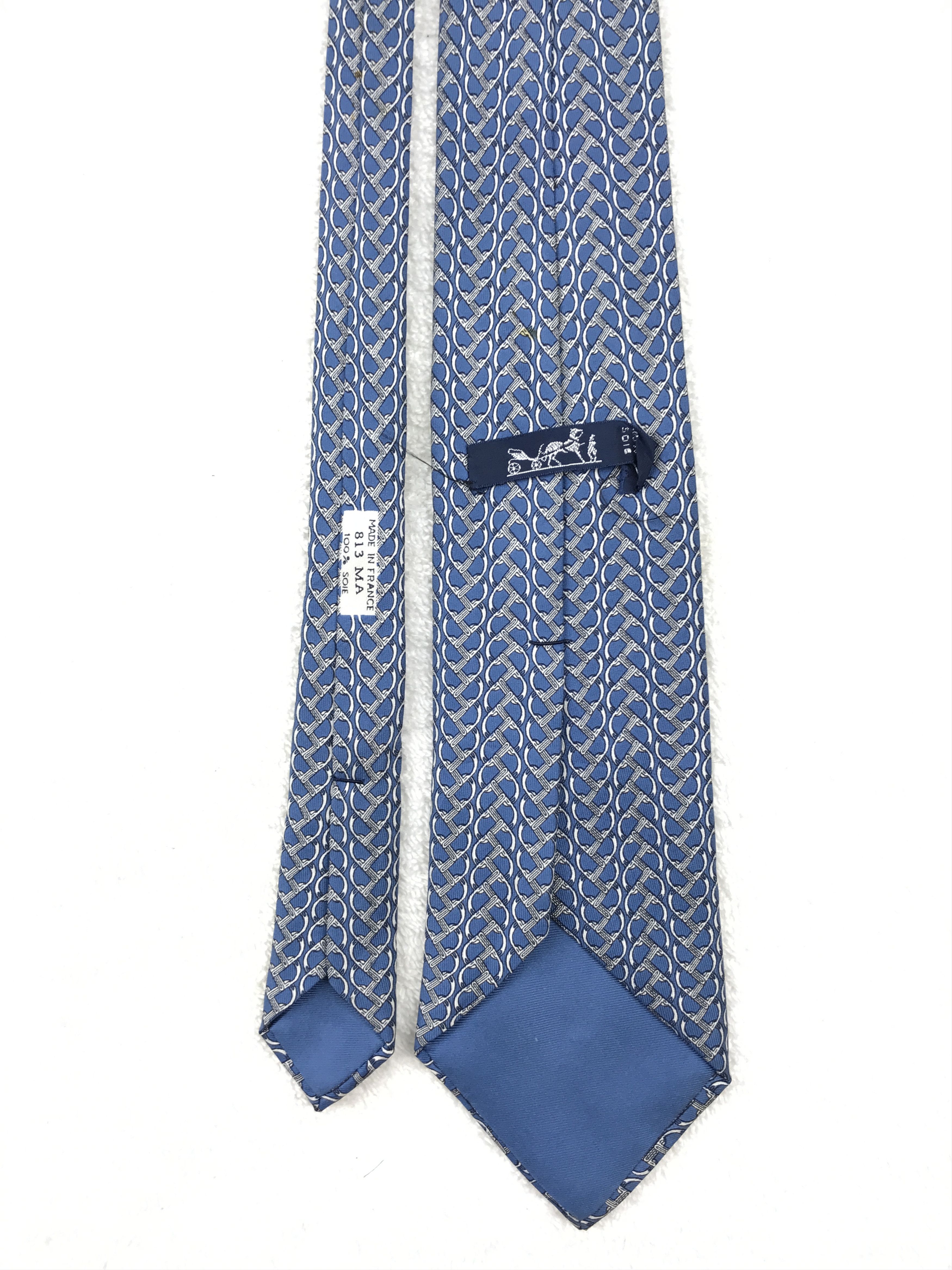 Designer × Hermes Vintage Hermes Silk Necktie Size ONE SIZE - 4 Thumbnail