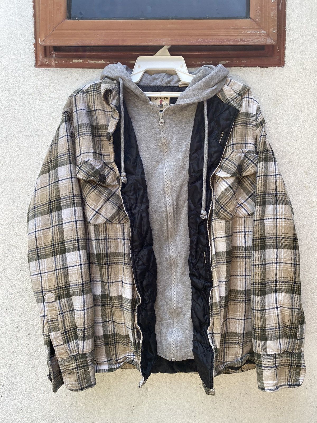 Redhead × Vintage Hoodie flannel Jacket Men Full Zip Snap Size US XL / EU 56 / 4 - 1 Thumbnail