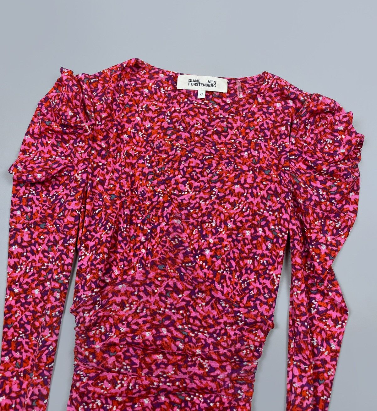Diane von Furstenberg DIANE VON FURSTENBERG Alyssa Ruched Mini Dress Size XS Size XS / US 0-2 / IT 36-38 - 11 Thumbnail