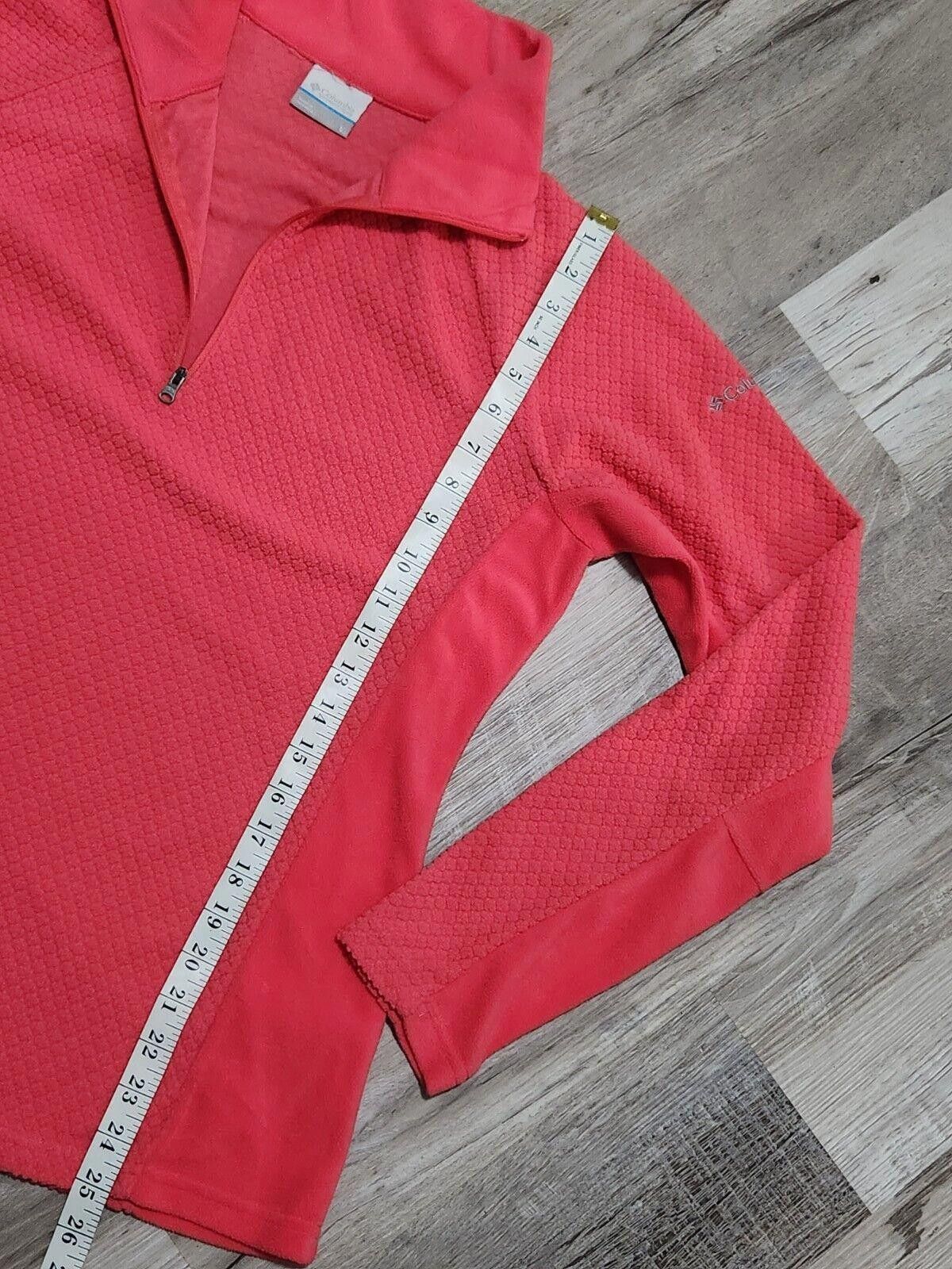Columbia Columbia Jacket Pullover Large Pink 1/4 Zip Fleece Size L / US 10 / IT 46 - 6 Thumbnail