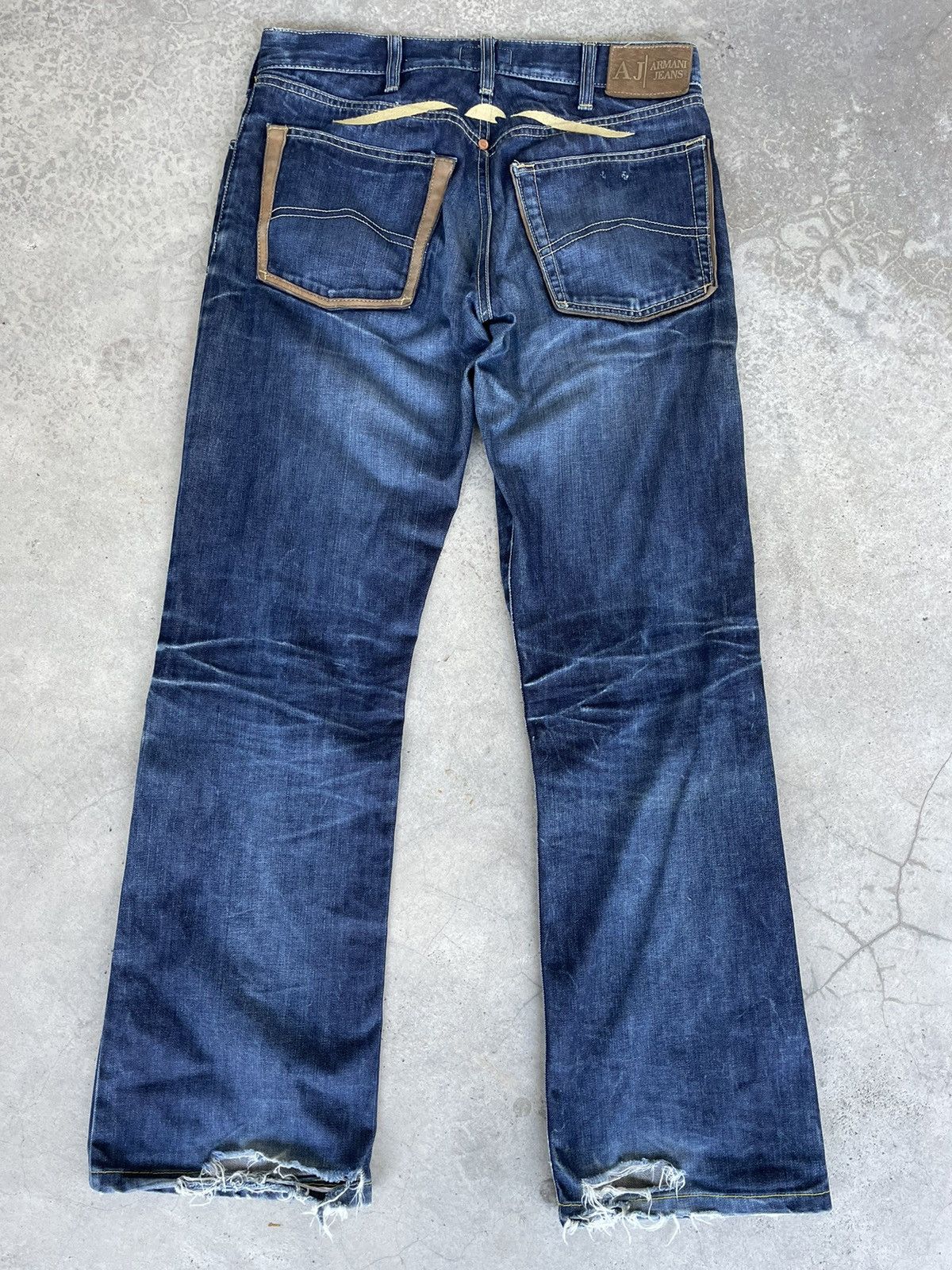 Armani Armani Jeans Indigo 007 Series Distressed Denim Size US 30 / EU 46 - 6 Thumbnail