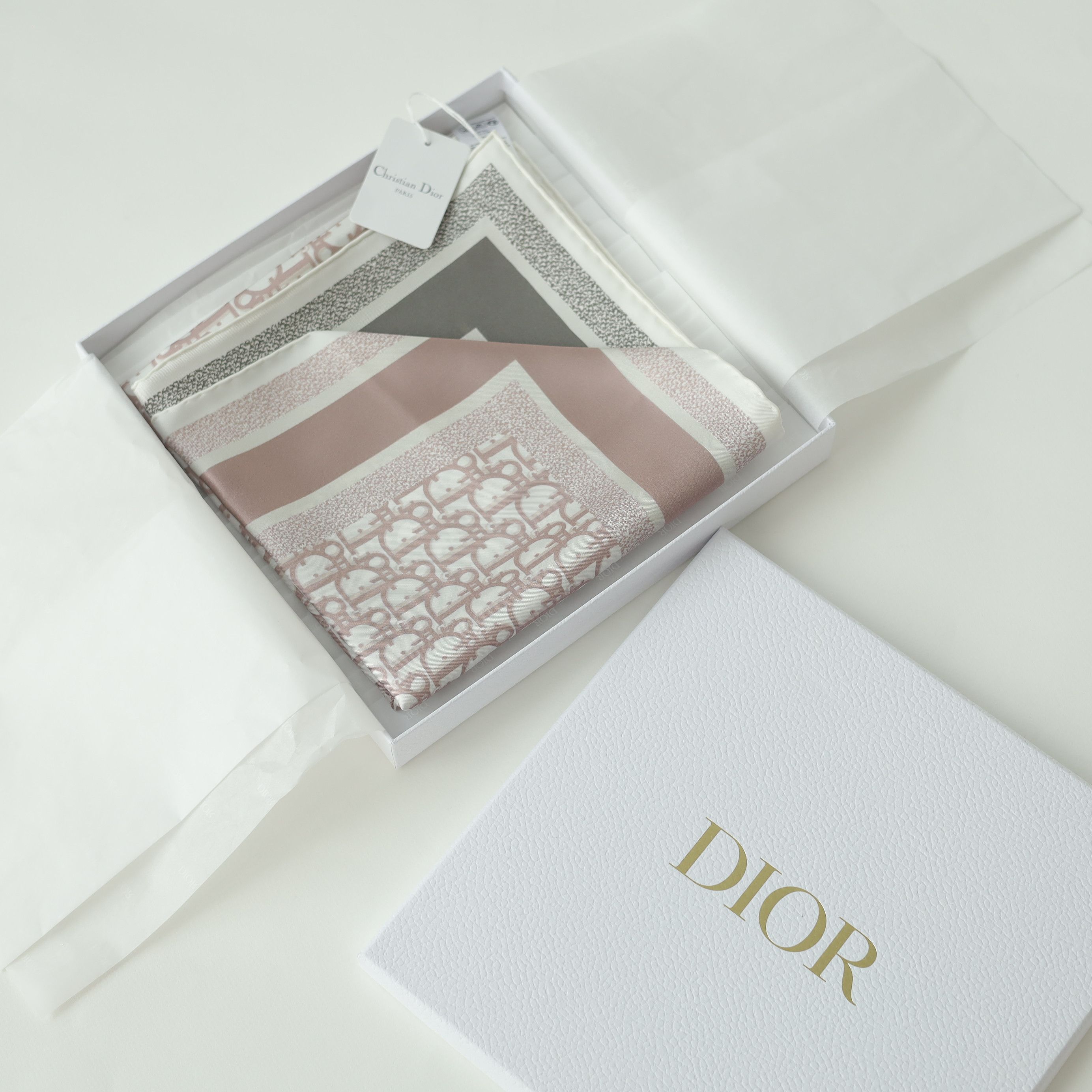 Dior Dior Oblique Diortwin 90 Square Scarf | Grailed