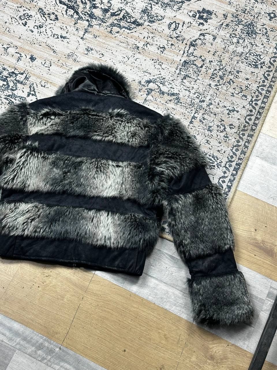 Japanese Brand Vintage Y2K Textured Fur Jacket Cropped Opium Avant Garde Size M / US 6-8 / IT 42-44 - 9 Thumbnail