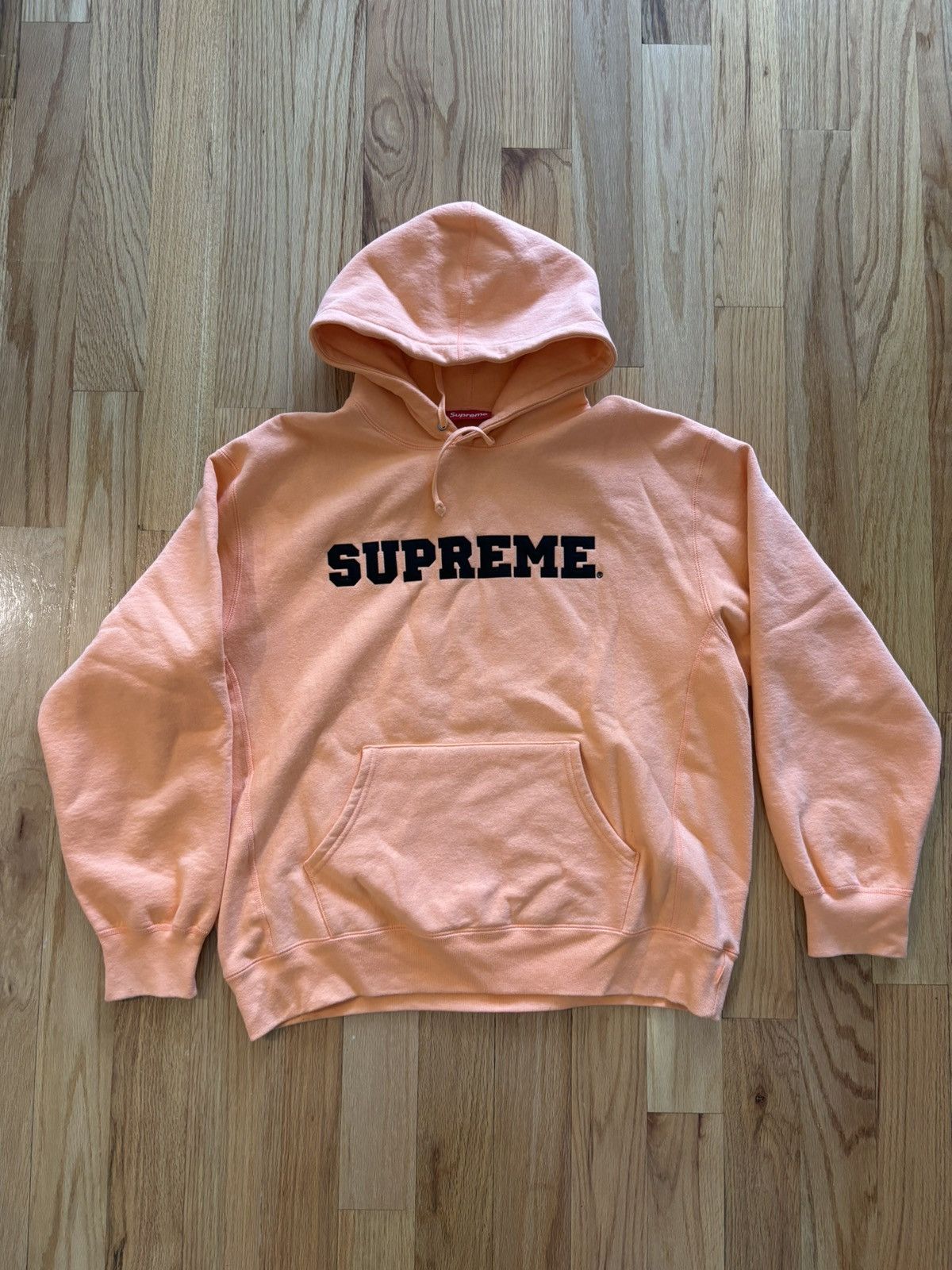 Supreme Supreme Collegiate Hooded Sweatshirt SS24 Size L Orange Grailed