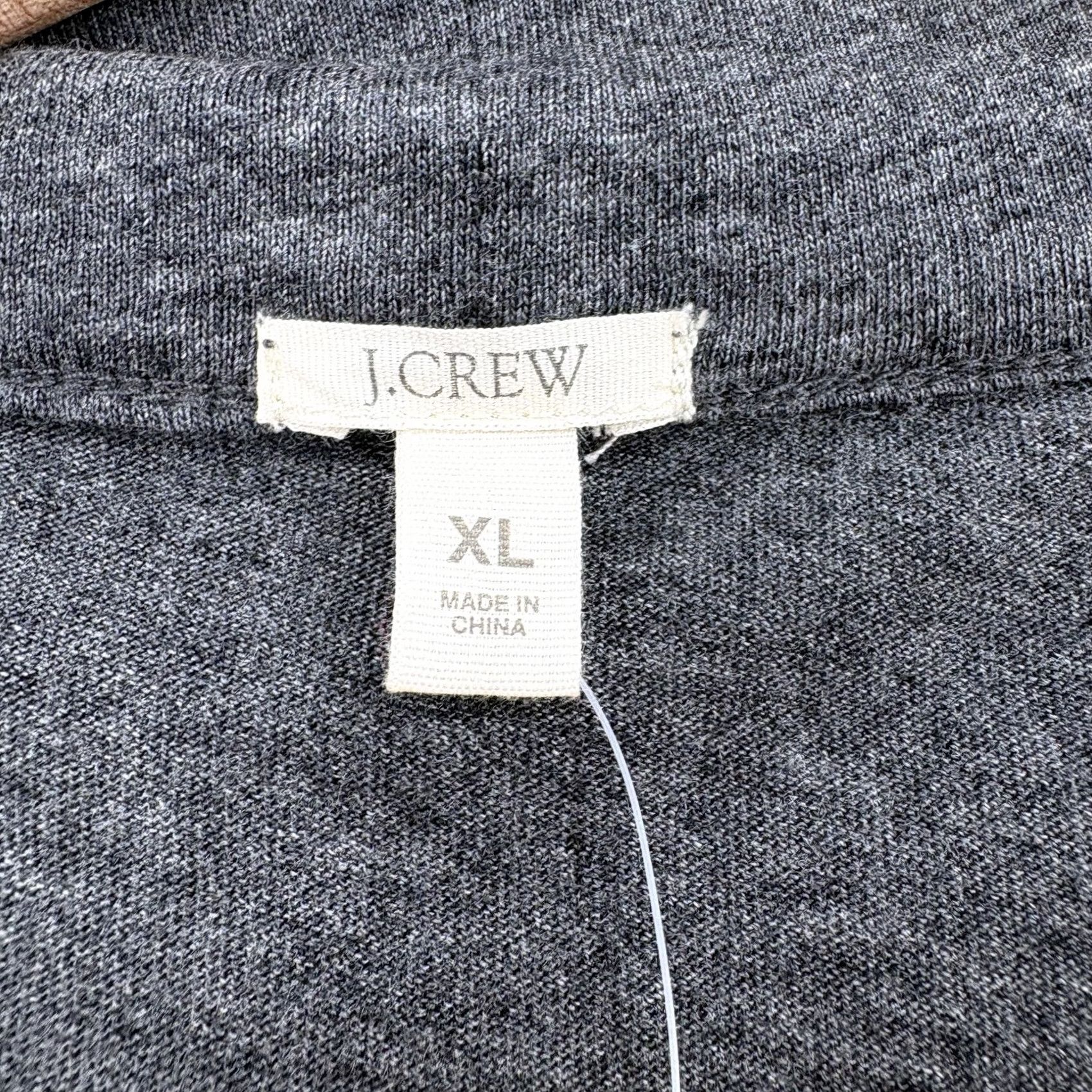 J.Crew J.CREW Cardigan Womens XL Gray Cotton Modal Open Front Pockets Knit NWT Sweater Size XL / US 12-14 / IT 48-50 - 4 Thumbnail