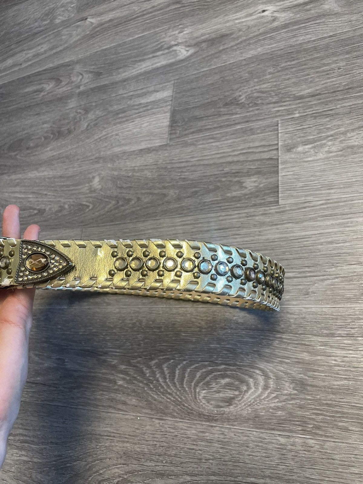 Other Vintage Gold Studded Belt With Stones Y2K Size ONE SIZE - 6 Thumbnail