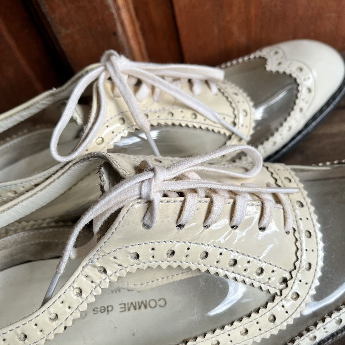 Comme des Garcons COMME DES GARCONS CLEAR WHITE PATENT OXFORD Size US 7 / IT 37 - 13 Thumbnail