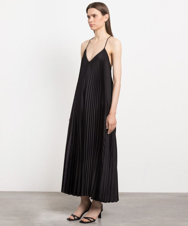 Brunello Cucinelli o1y0725 Midi Dress in Black Size XXL / US 16-18 / IT 52-54 - 3 Thumbnail