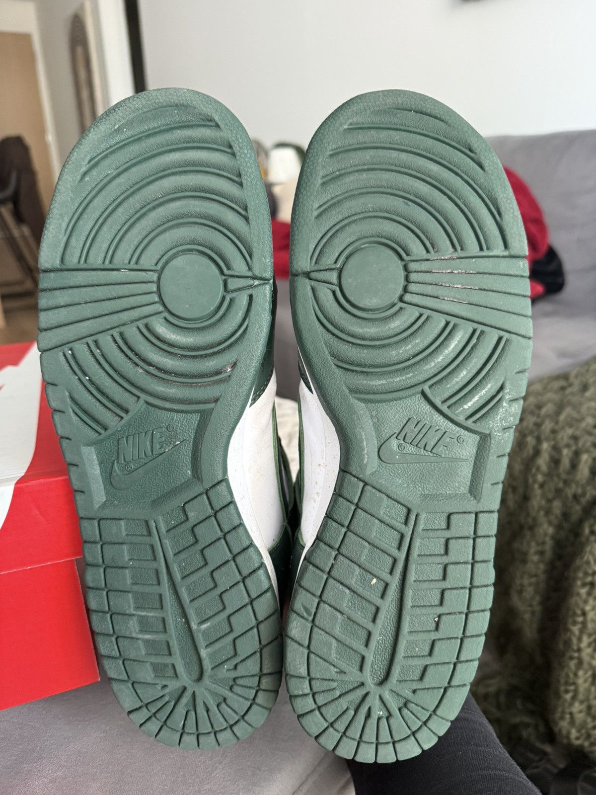 Nike Dunk High Spartan Green Size US 12 / EU 45 - 4 Thumbnail