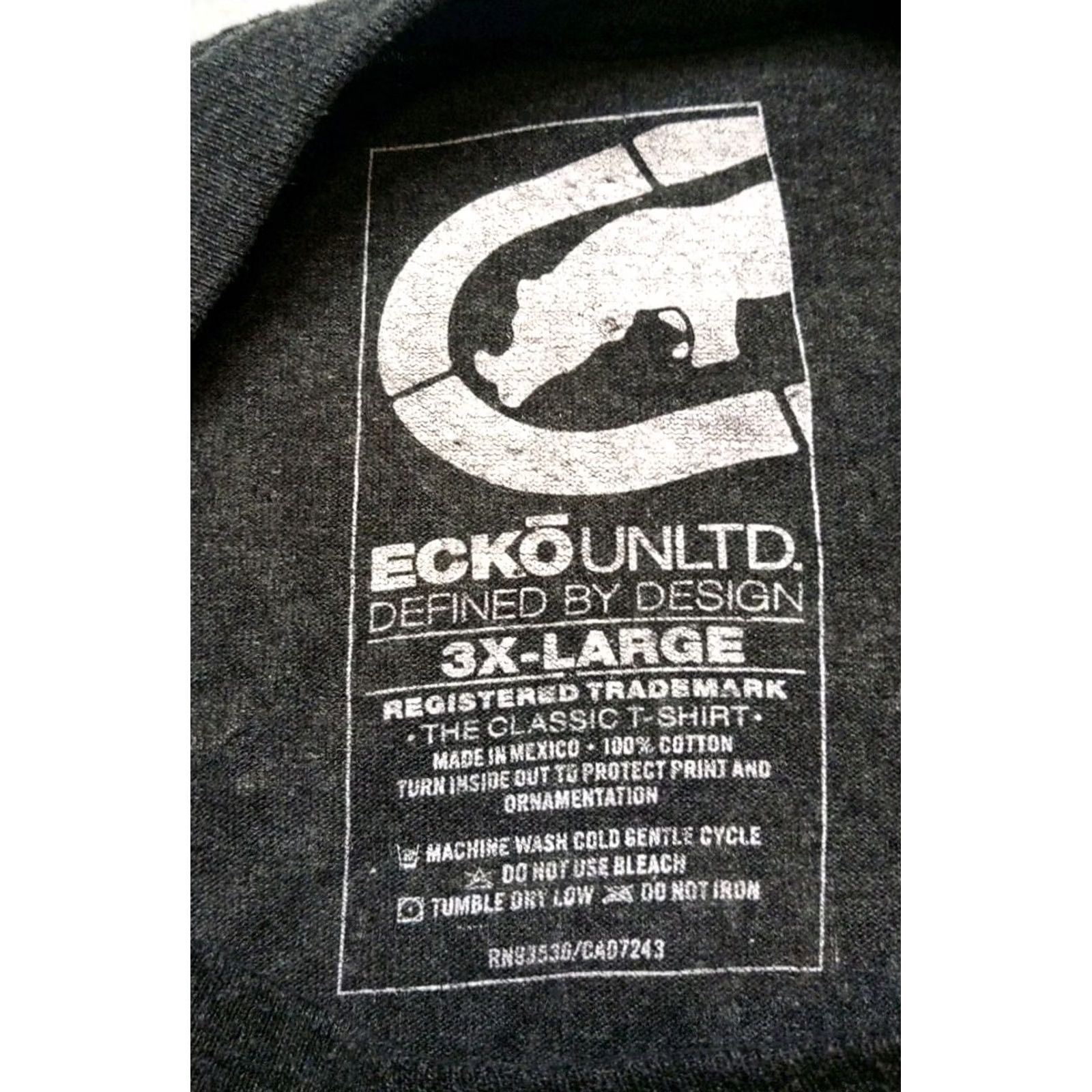 Ecko Unltd. Ecko Unltd. Skull Graphic Print T-Shirt Dark Gray 3XL Mens Vintage 90s Y2K Hip Hop Grunge Shirt Short Sleeve Crew Neck Size US XXL / EU 58 / 5 - 6 Thumbnail