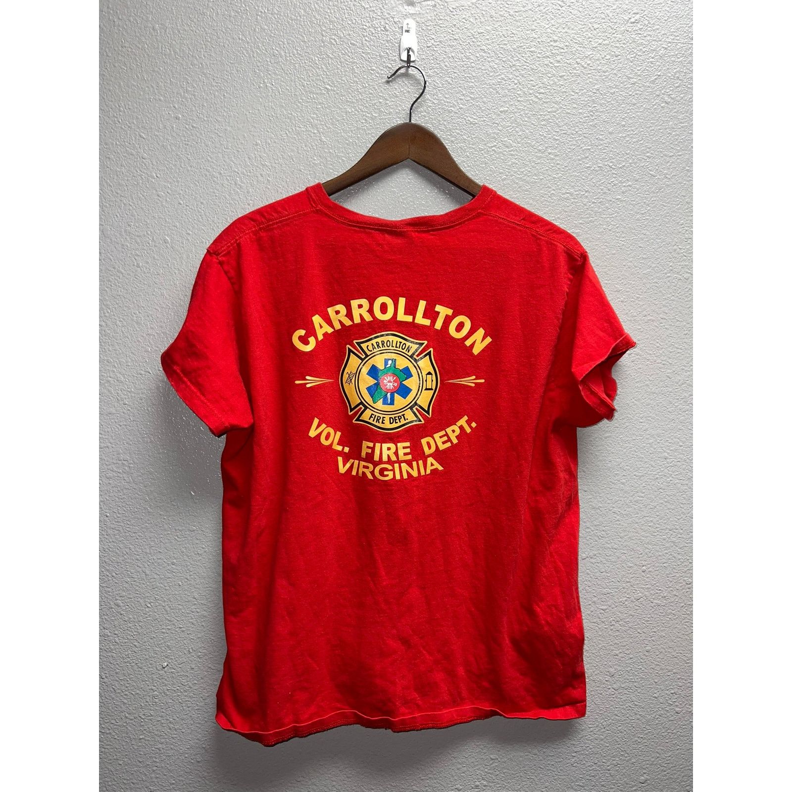 Gildan Womens Fire Fighter Shirt Carrollton Virginia Firefighter XL Size XL / US 12-14 / IT 48-50 - 1 Thumbnail