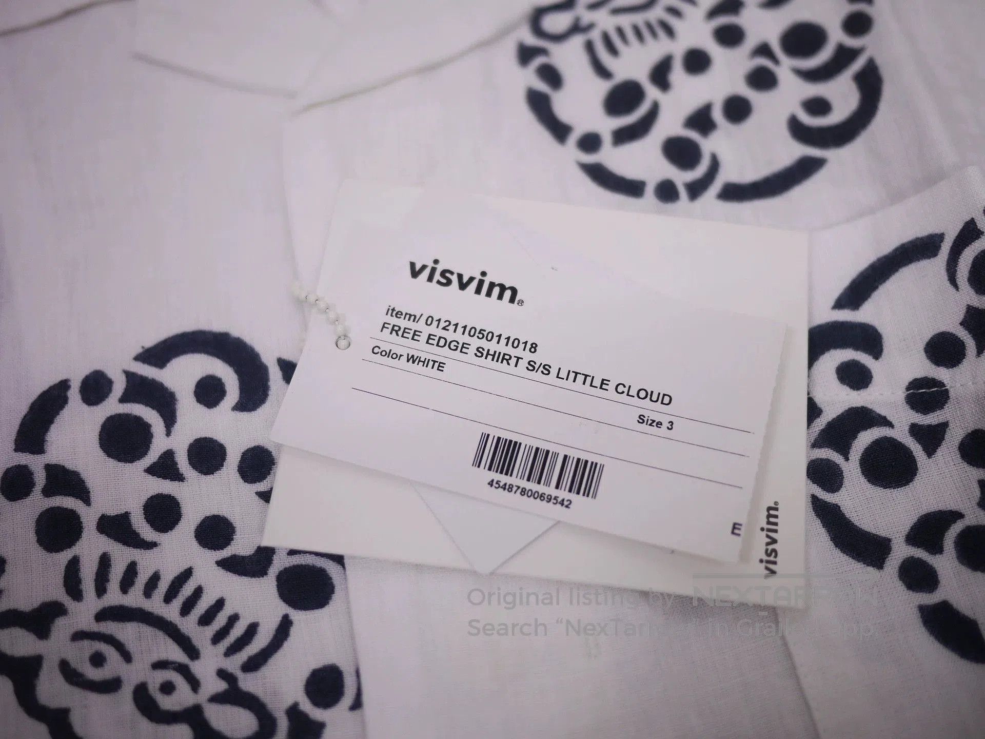 Visvim White Short-Sleeve Button-Up Shirt with Patterns. Size US L / EU 52-54 / 3 - 6 Thumbnail
