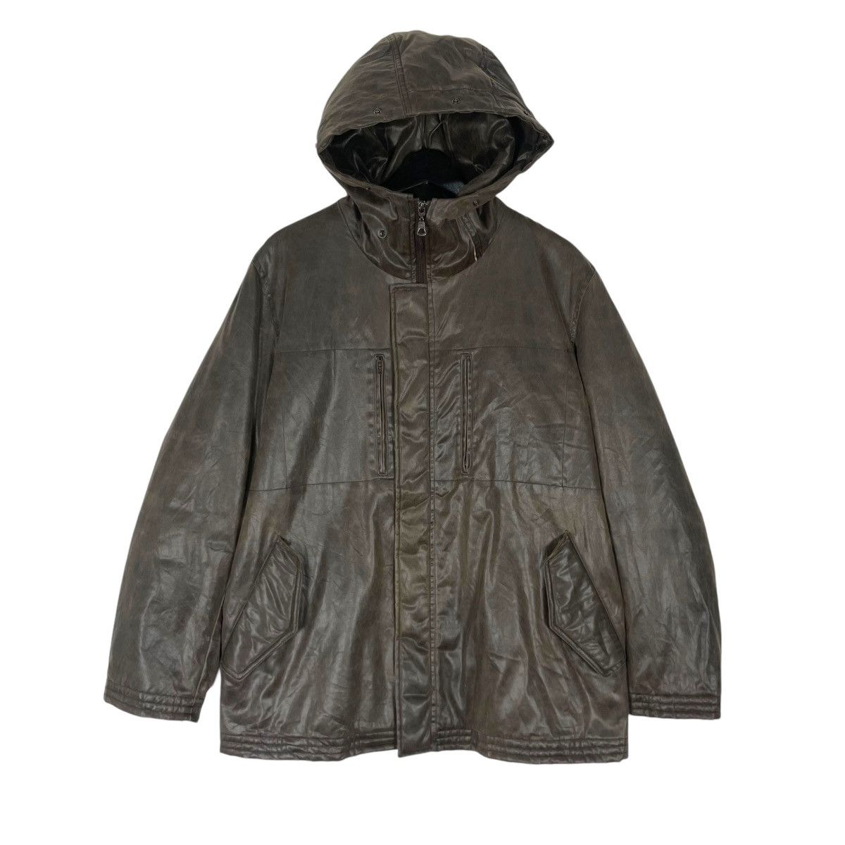 Vintage Melrose Waxed Jacket Hoodie Japanese Brand