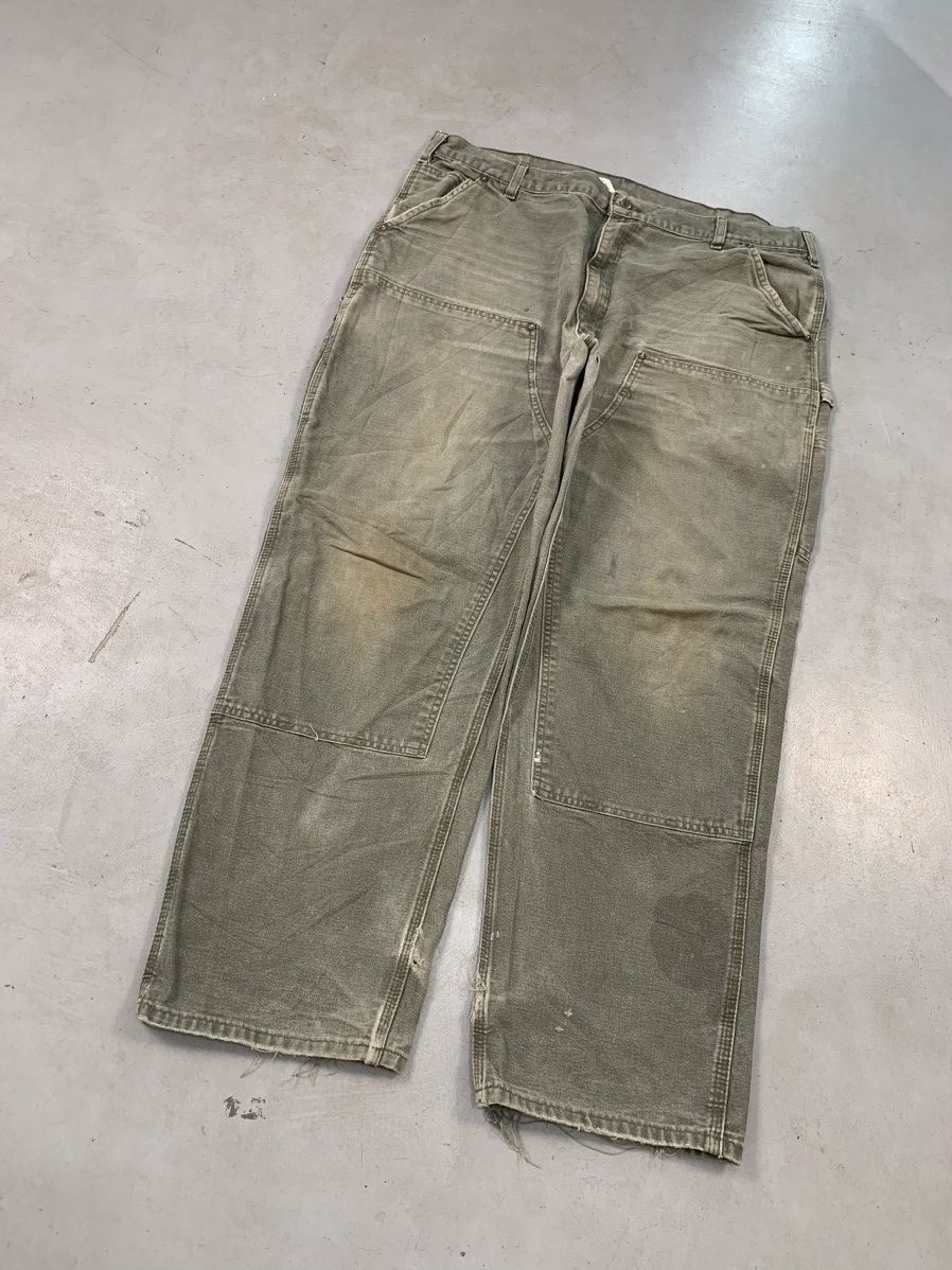 Carhartt Vintage Carhartt B136 moss double knee denim Size US 40 / EU 56 - 1 Thumbnail