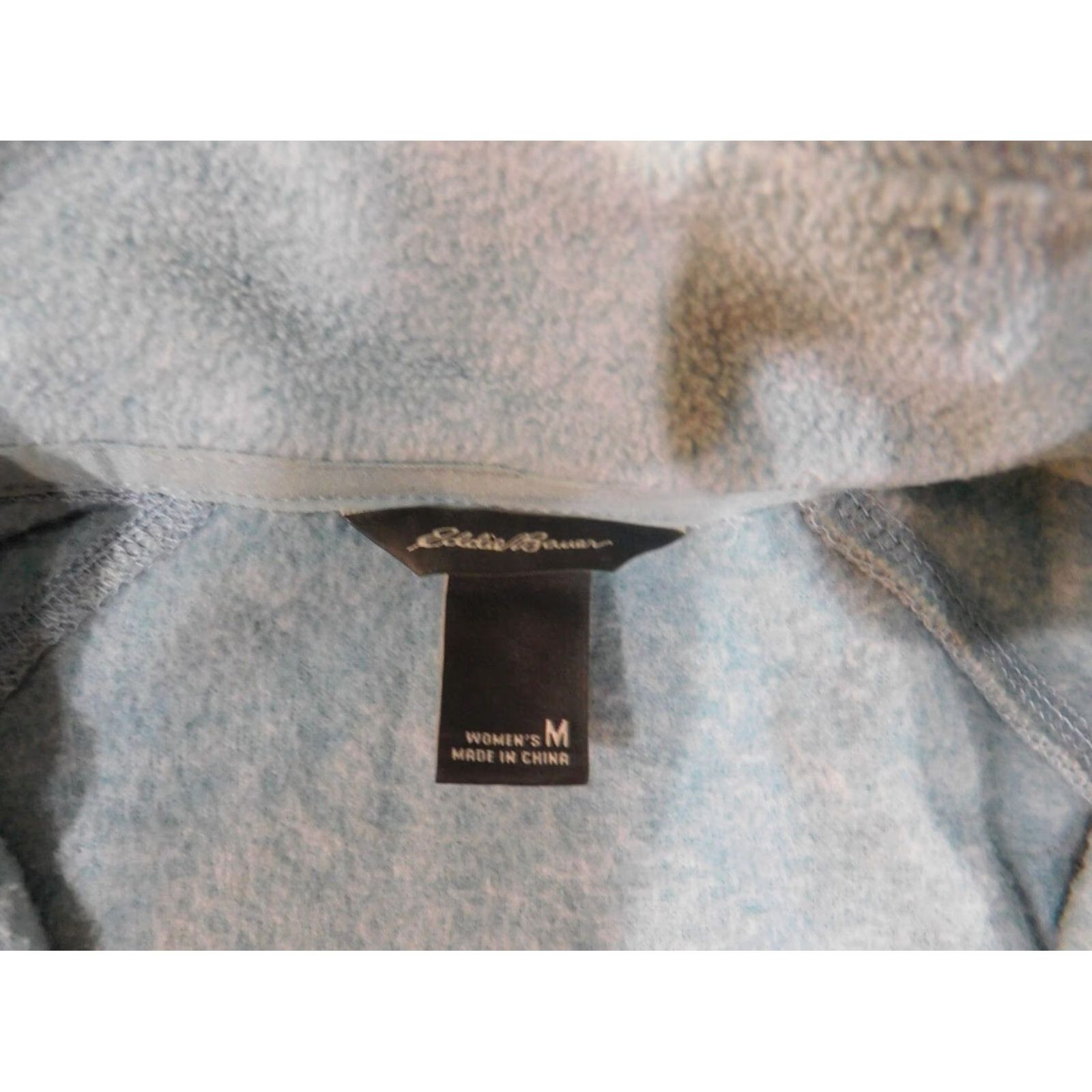 Eddie Bauer Eddie Bauer Sweater Womens M Blue 1/4 Zip Fleece Pullover Raglan Sleeve Mock Neck Casual Winter Regular Logo Pattern Solid Size M / US 6-8 / IT 42-44 - 7 Thumbnail