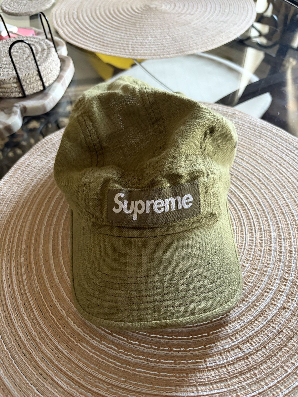 Supreme Linen Camp Cap