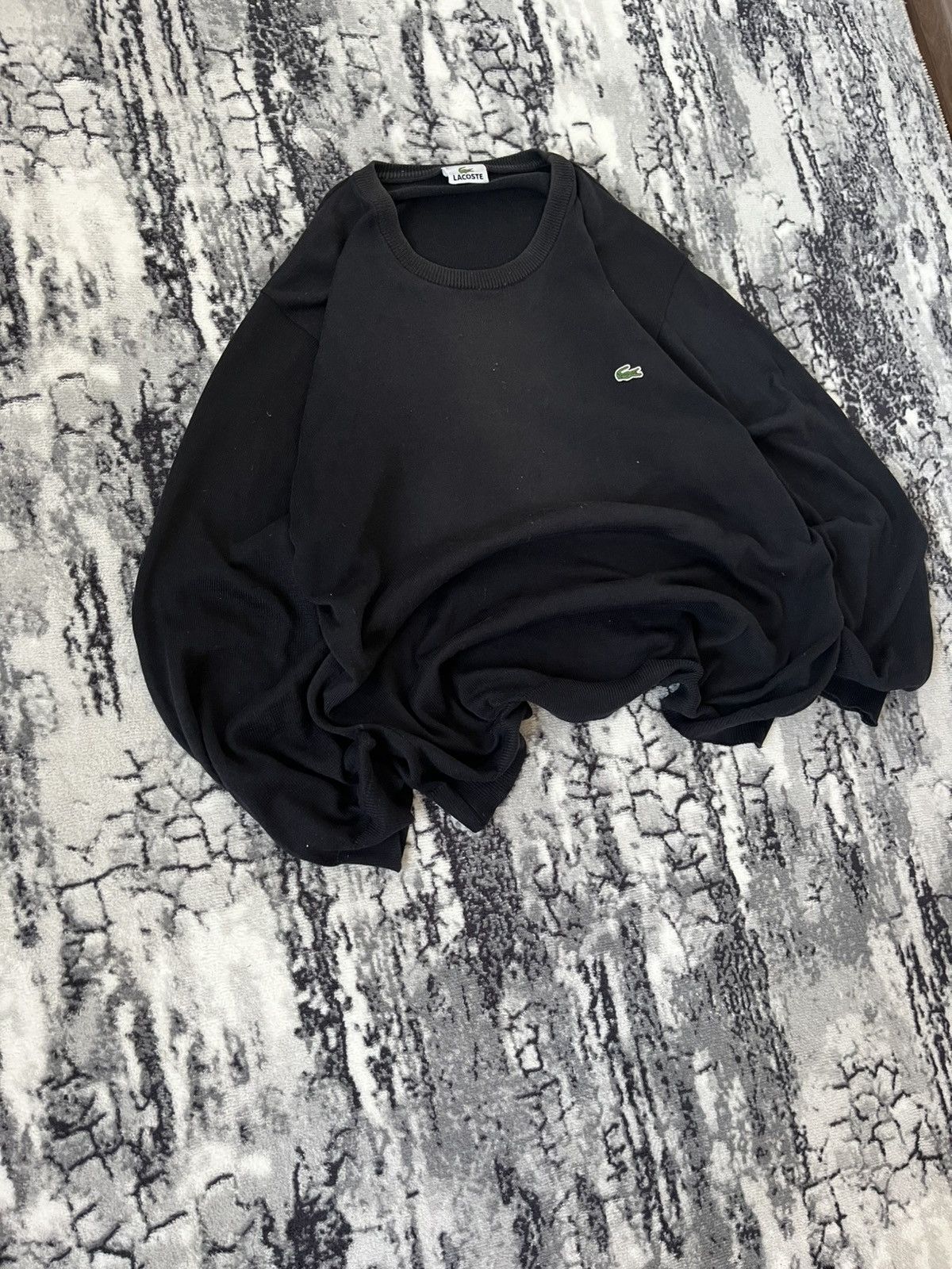 Lacoste Lacoste Black Crewneck Sweatshirt - Vintage Size US XL / EU 56 / 4 - 3 Thumbnail