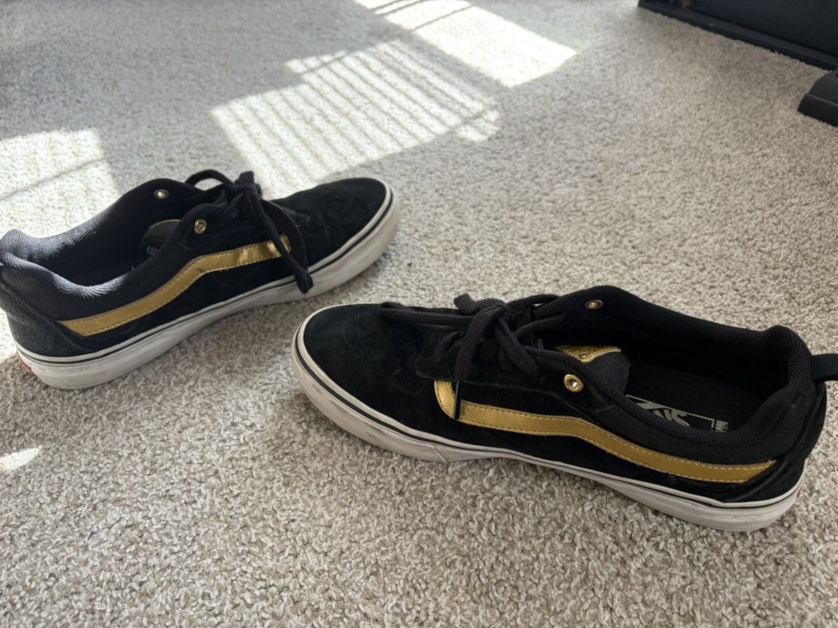 Vans Vans Black and Gold Low Top Sneakers Size US 9.5 / EU 42-43 - 2 Thumbnail