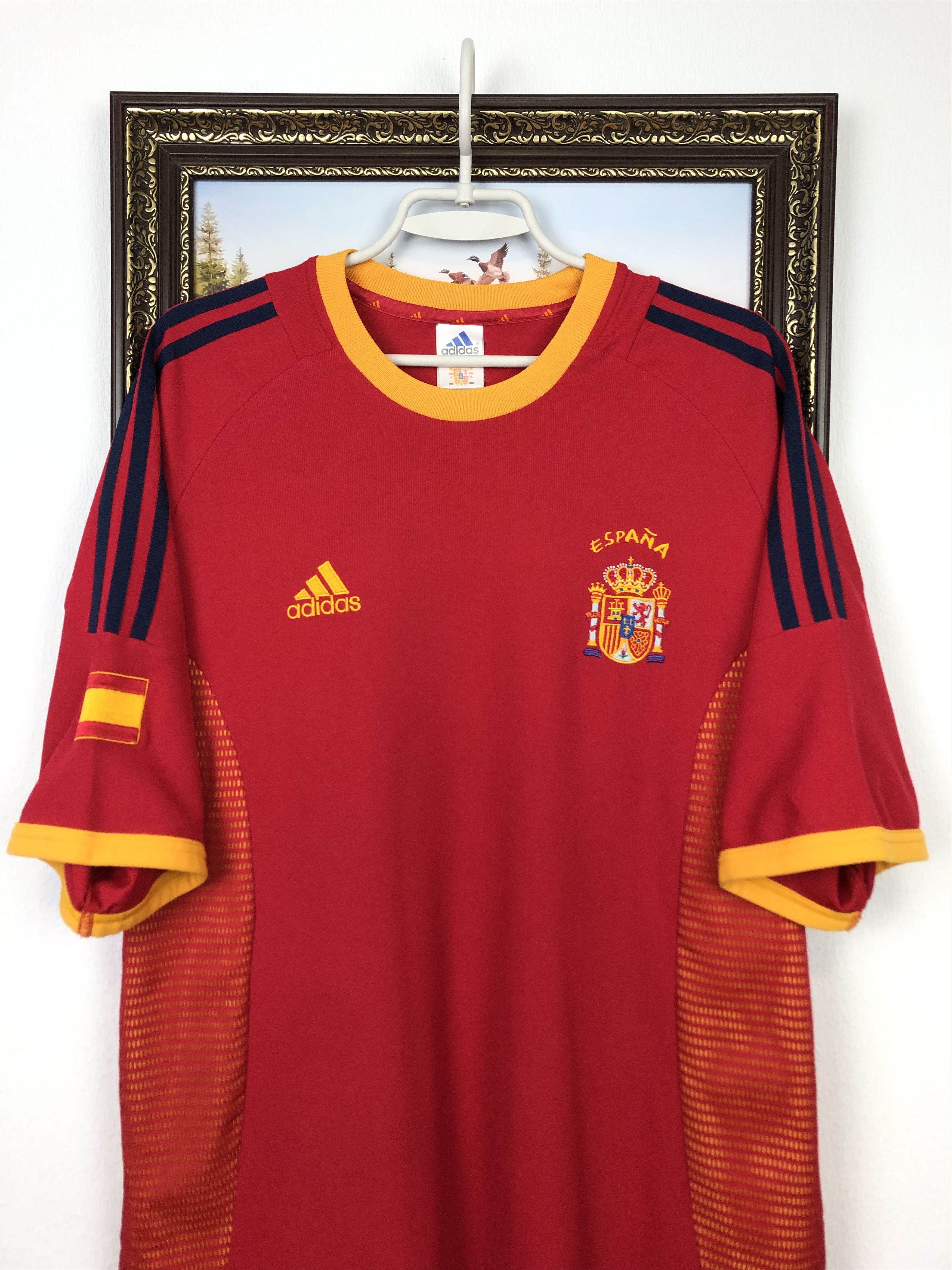 Adidas Spain football shirt 2002 Soccer Adidas Jersey Tee Hype Size US XL / EU 56 / 4 - 2 Thumbnail