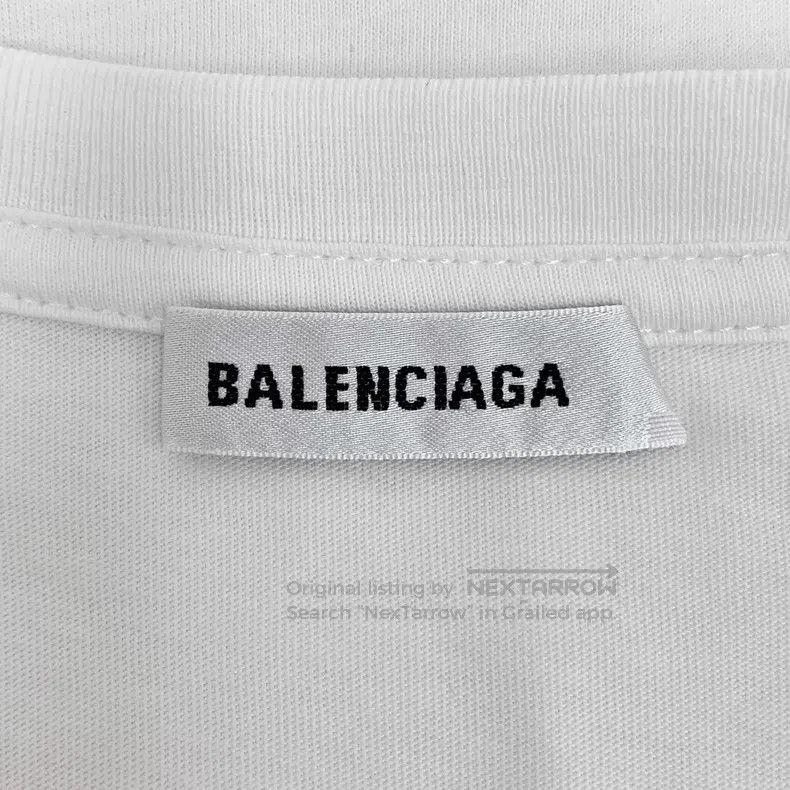 Balenciaga Balenciaga White Logo Letter Print Cotton Crew Neck Short Size US M / EU 48-50 / 2 - 5 Thumbnail