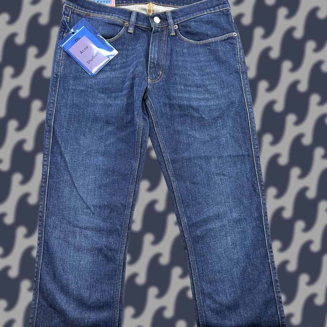 Acne Studios Acne Studios Jeans Mens W32 L34 Denim Straight Low Rise Dark Blue Bla Konst Slim Regular Size 32 Blue 100% Cotton Denim Jeans Mens Size US 30 / EU 46 - 1 Thumbnail