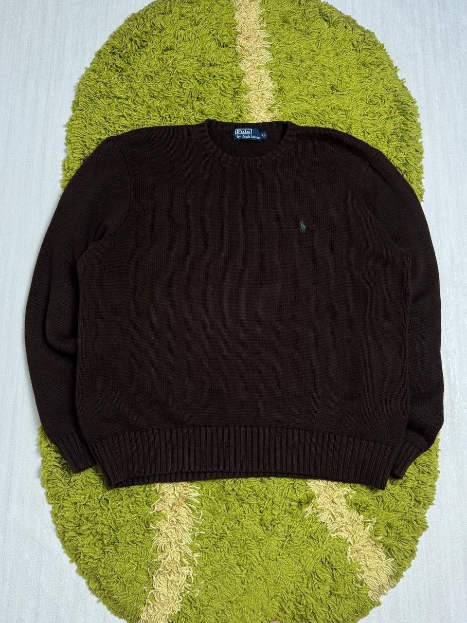 Polo Ralph Lauren × Ralph Lauren × Vintage Vintage Polo Ralph Lauren Brown Knit Sweater Size US XL / EU 56 / 4 - 1 Thumbnail